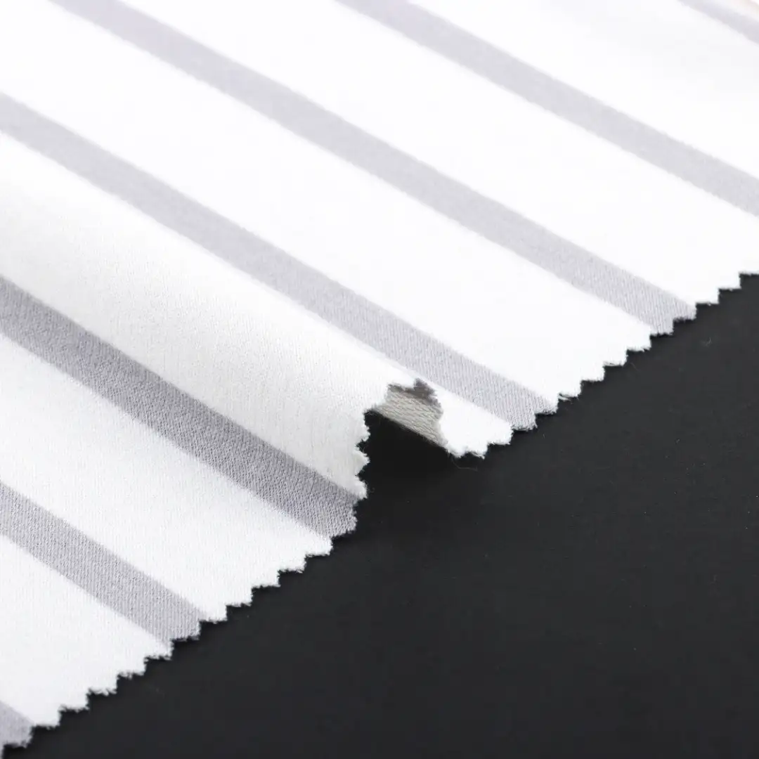 China Fabric for T-Shirt,Shorts French Terry Knit Fabric Polyester Rayon Spandex White and grey color buy from China wholesaler bulk order at wholesale price free worldwide shipping Alibaba