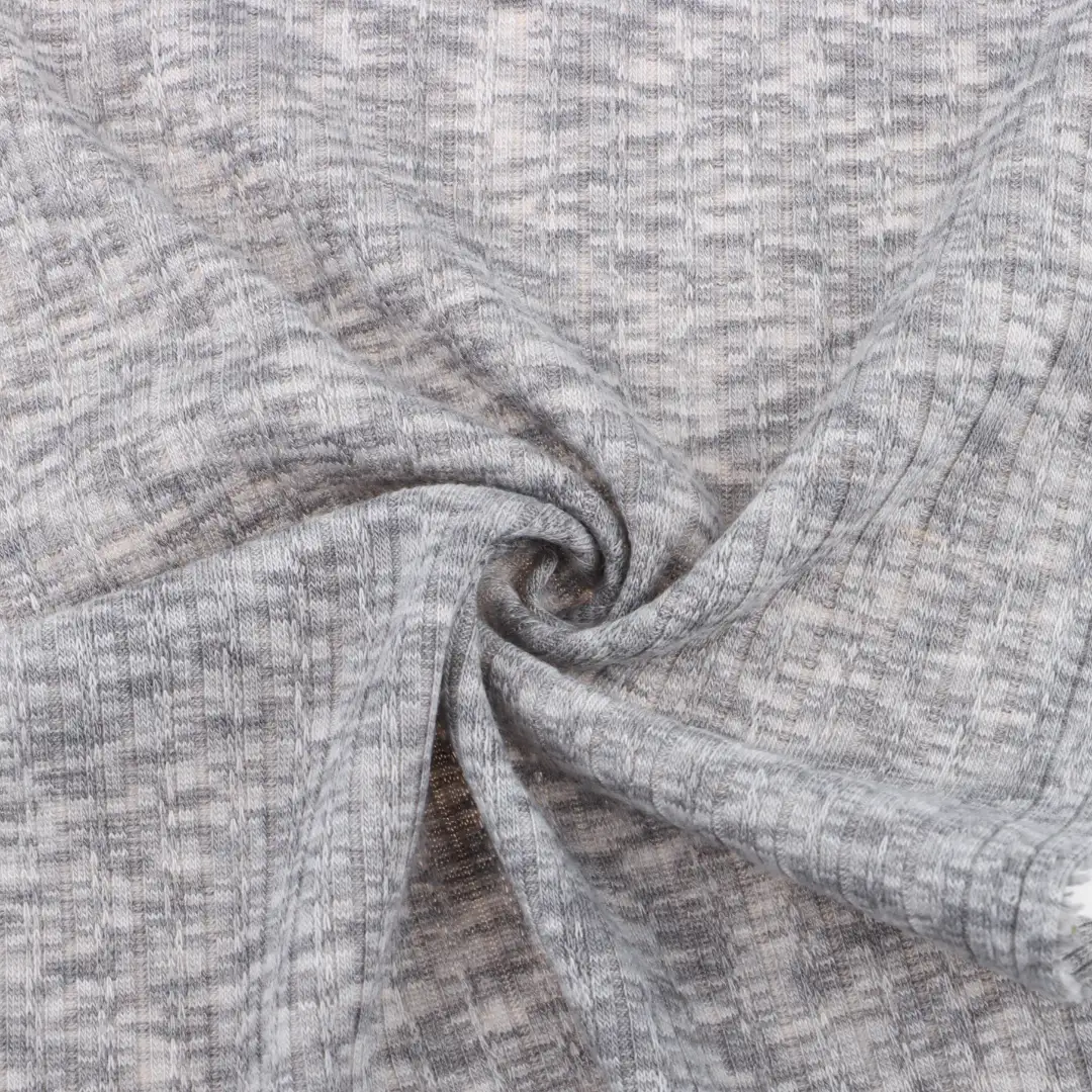 China Fabric for T-Shirt,Shorts Weft Jacquard Knit Fabric Polyester Rayon Spandex Grey color buy from China wholesaler bulk order at wholesale price free worldwide shipping Alibaba