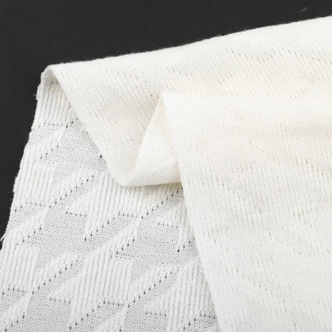 China Fabric for Pants,T-Shirt Weft Jacquard Knit Fabric Rayon Nylon Polyester Spandex Cream color buy from China wholesaler bulk order at wholesale price free worldwide shipping Alibaba