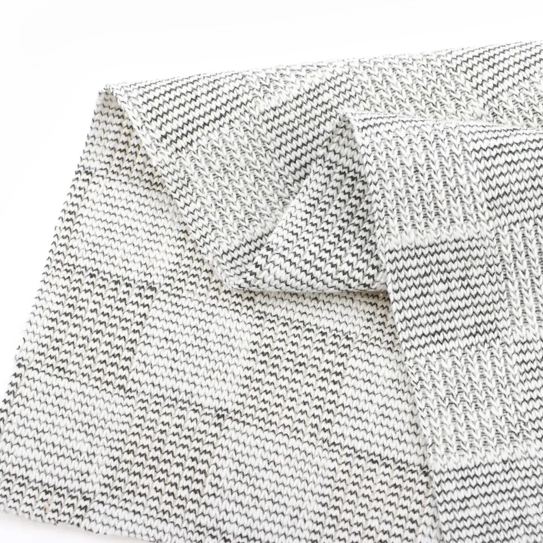 China Fabric for Pants,T-Shirt,Shorts Weft Jacquard Knit Fabric Cotton Polyester Spandex Grey color buy from China wholesaler bulk order at wholesale price free worldwide shipping Alibaba