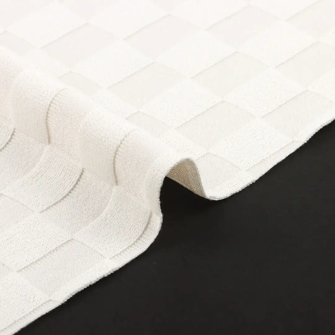 China Fabric for T-Shirt,Shorts Weft Jacquard Knit Fabric Polyester Spandex Beige color buy from China wholesaler bulk order at wholesale price free worldwide shipping Alibaba