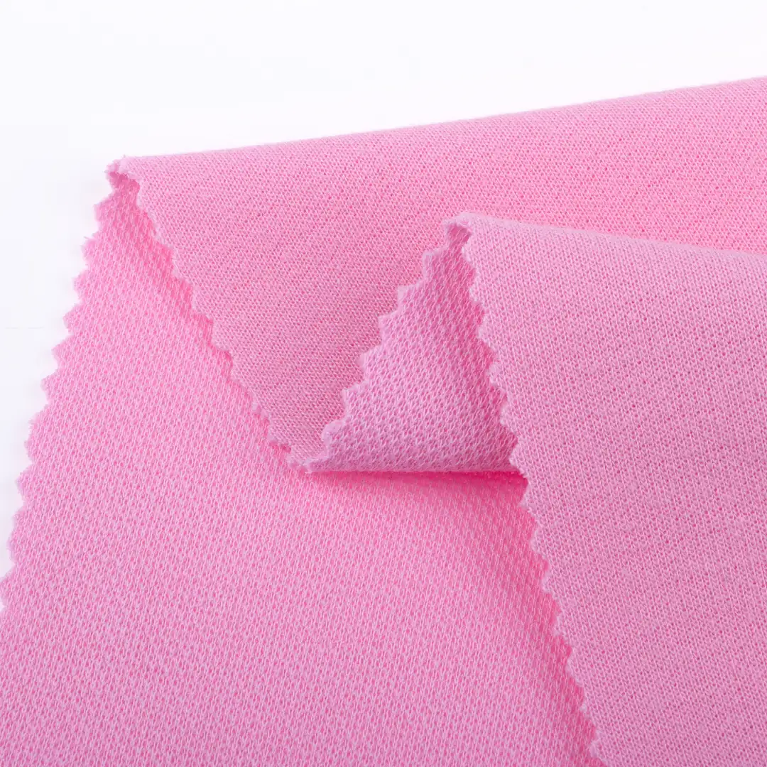 China Fabric for Skirt Pique Knit Fabric Polyester Cotton Pink、white color buy from China wholesaler bulk order at wholesale price free worldwide shipping Alibaba