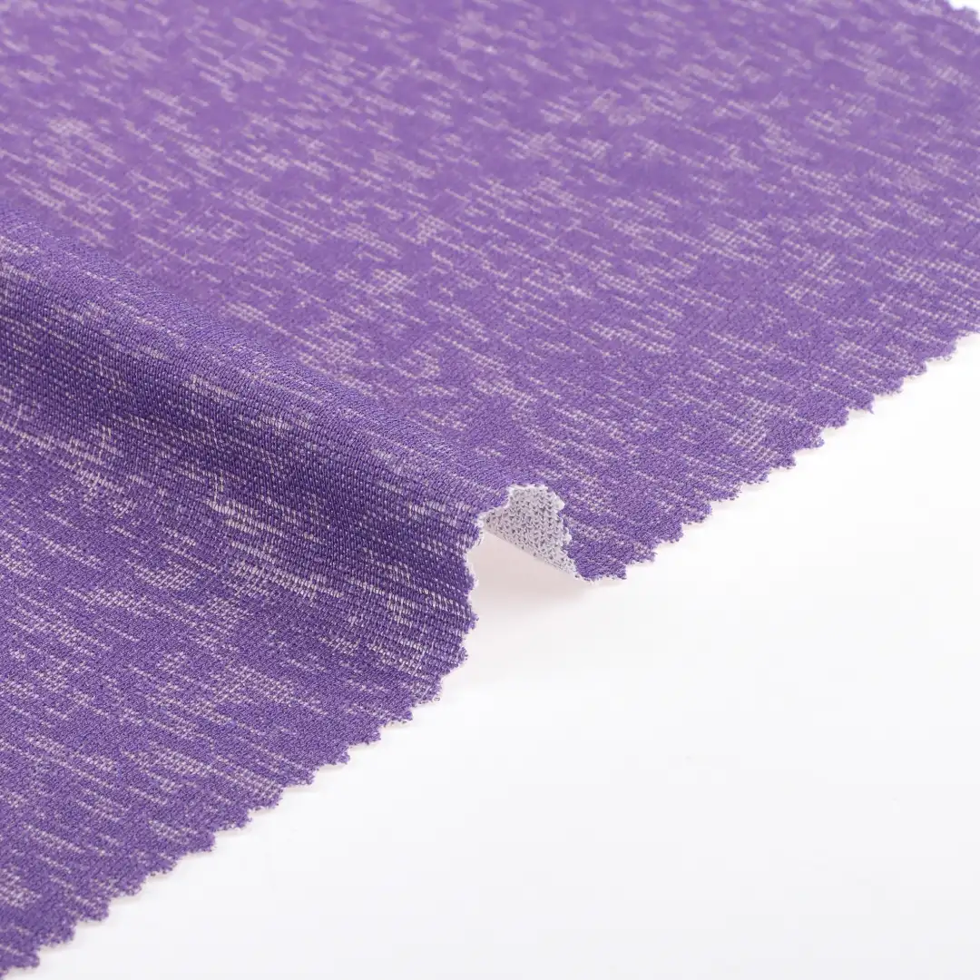 China Fabric for T-Shirt Hacci Knit Fabric Rayon Polyester Spandex Purple color buy from China wholesaler bulk order at wholesale price free worldwide shipping Alibaba