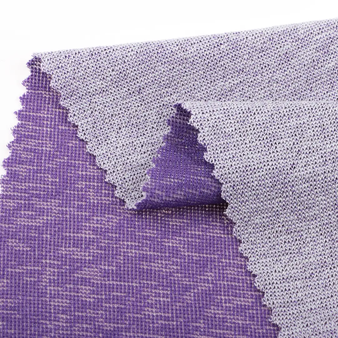 China Fabric for T-Shirt Hacci Knit Fabric Rayon Polyester Spandex Purple color buy from China wholesaler bulk order at wholesale price free worldwide shipping Alibaba