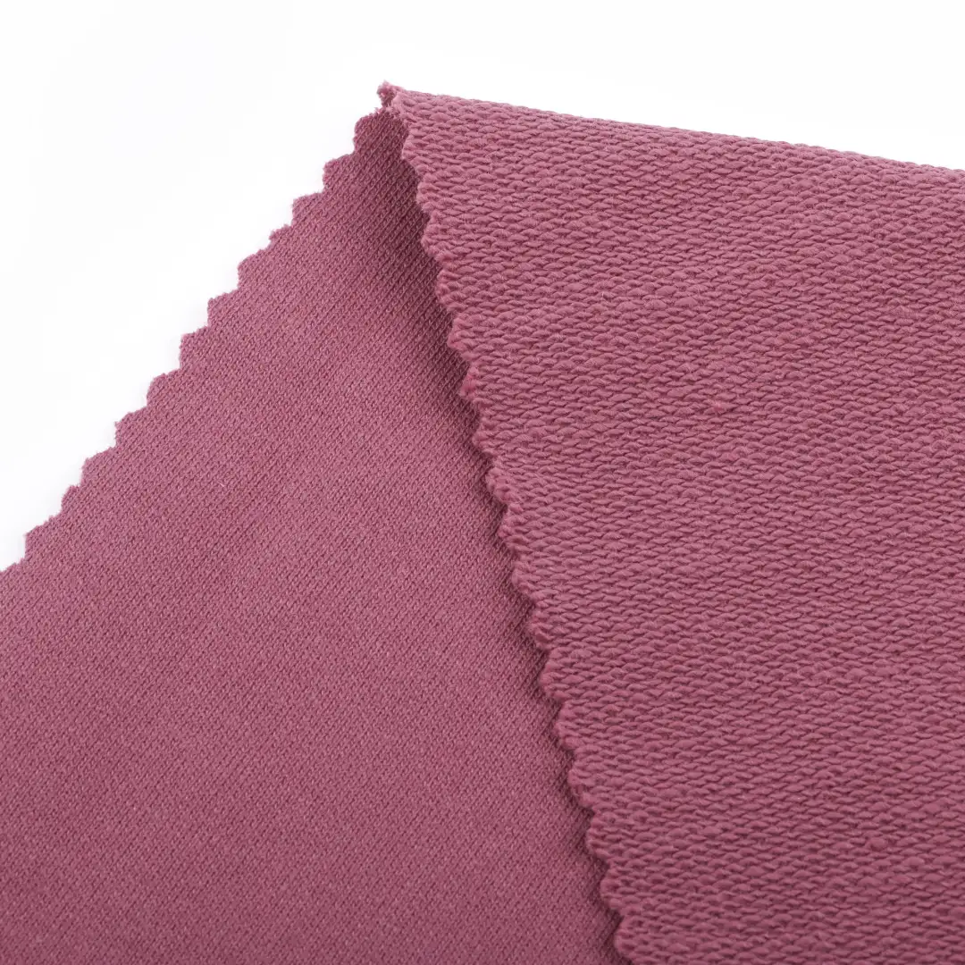 China Fabric for Loungewear French Terry Knit Fabric Cotton Pink、white color buy from China wholesaler bulk order at wholesale price free worldwide shipping Alibaba
