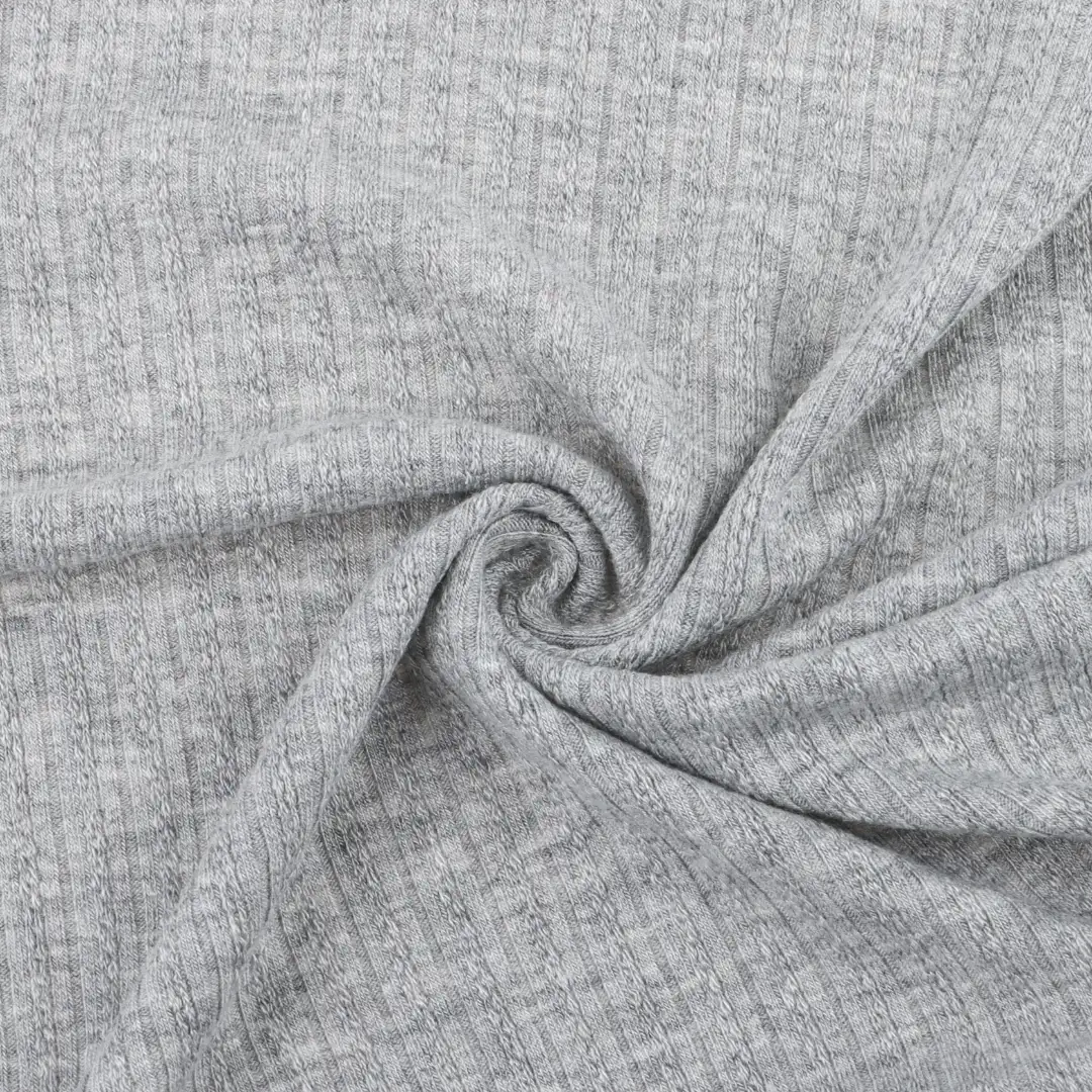 China Fabric for Pants,T-Shirt Weft Jacquard Knit Fabric Cotton Spandex Grey color buy from China wholesaler bulk order at wholesale price free worldwide shipping Alibaba