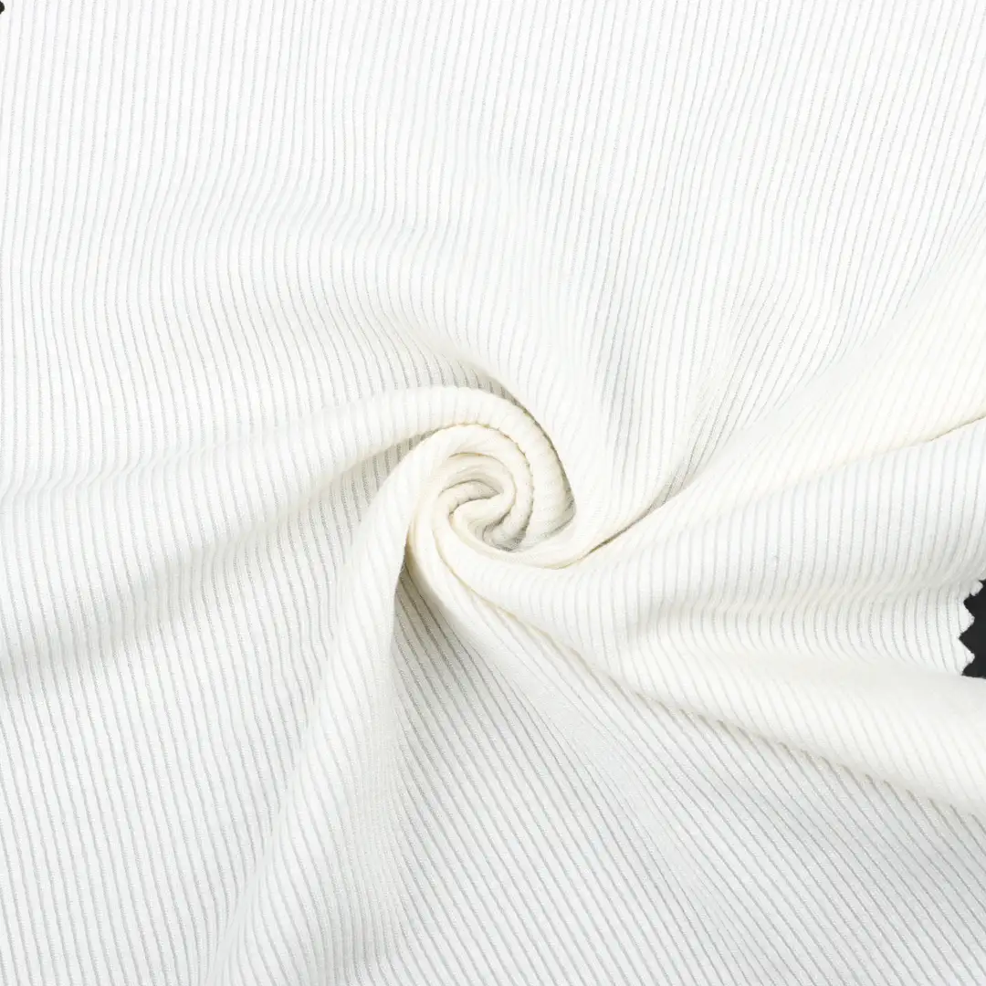China Fabric for T-Shirt Rib Knit Fabric Rayon Spandex Cream color buy from China wholesaler bulk order at wholesale price free worldwide shipping Alibaba