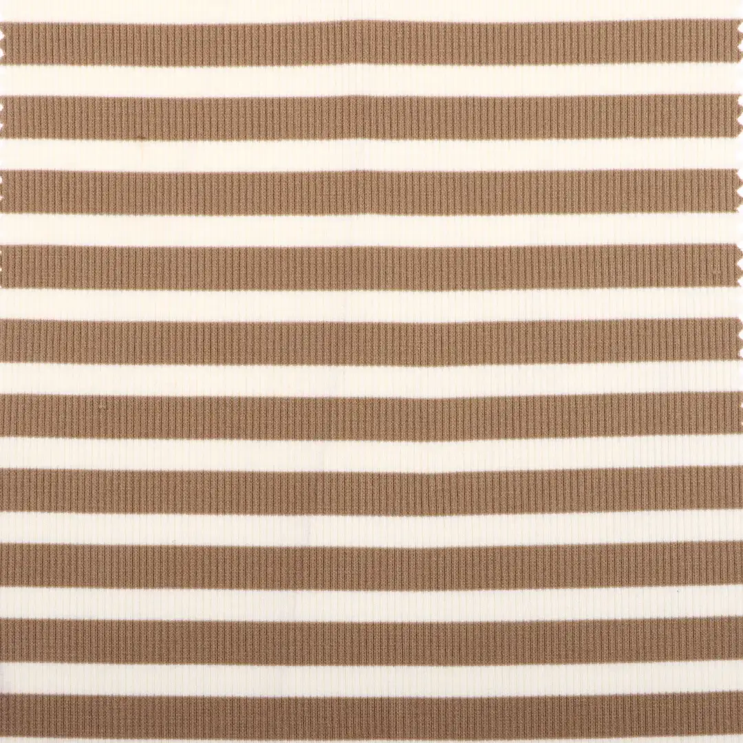 China Fabric for T-Shirt,Shorts Rib Knit Fabric Polyester Rayon Spandex Brown color buy from China wholesaler bulk order at wholesale price free worldwide shipping Alibaba