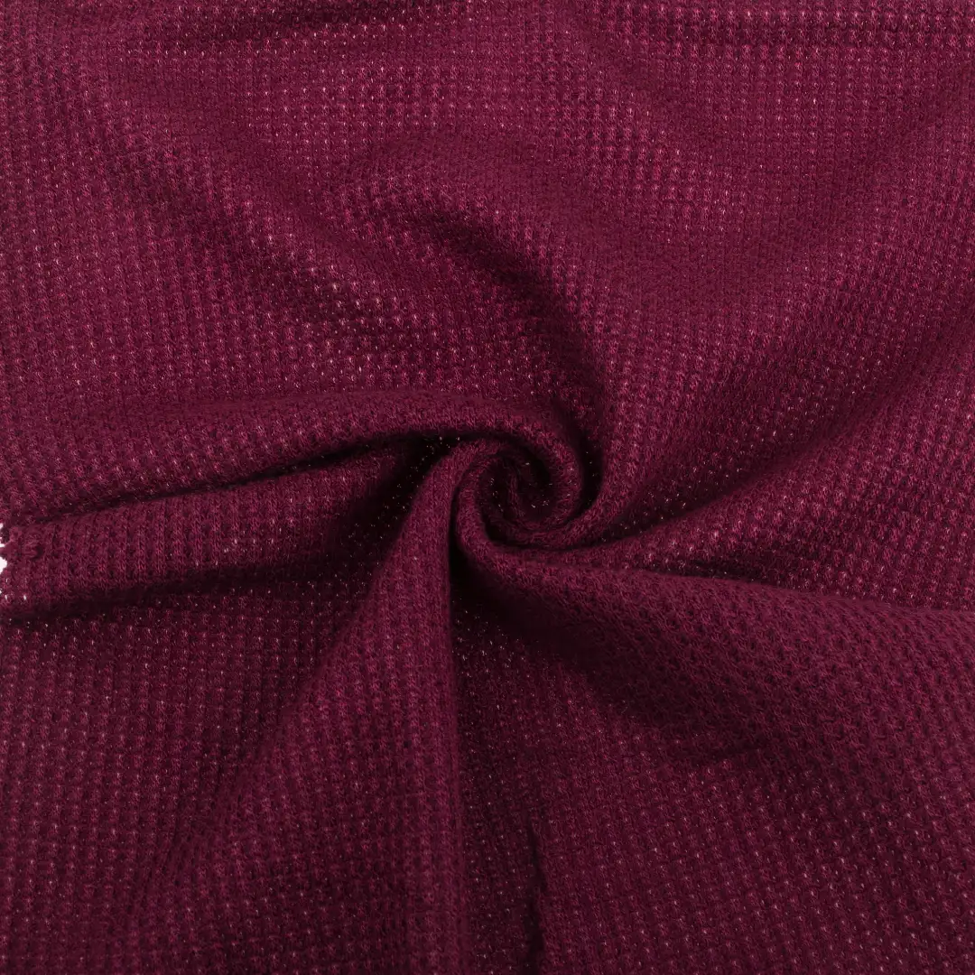 China Fabric for T-Shirt,Shorts Waffle Knit Fabric Rayon Spandex Red color buy from China wholesaler bulk order at wholesale price free worldwide shipping Alibaba