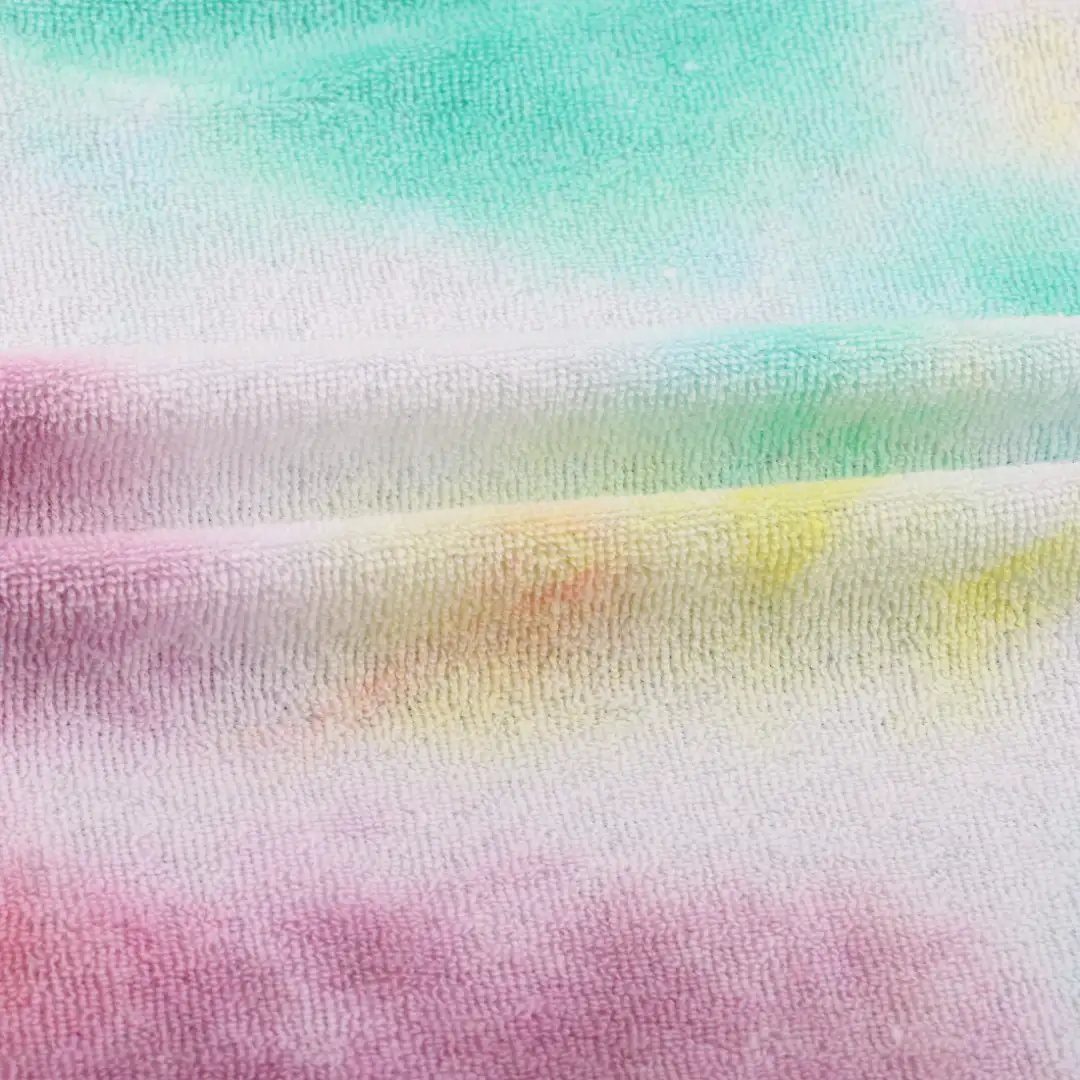 China Fabric for T-Shirt,Shorts Towel Fabric Knit Fabric Polyester Cotton tie-dye color buy from China wholesaler bulk order at wholesale price free worldwide shipping Alibaba