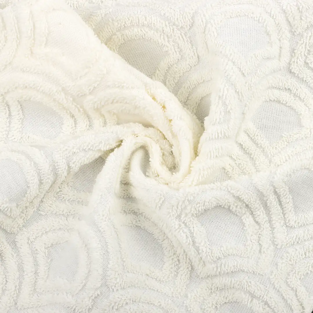 China Fabric for T-Shirt,Shorts Towel Fabric Knit Fabric Cotton Polyester Cream color buy from China wholesaler bulk order at wholesale price free worldwide shipping Alibaba