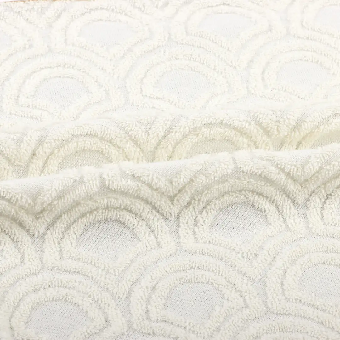China Fabric for T-Shirt,Shorts Towel Fabric Knit Fabric Cotton Polyester Cream color buy from China wholesaler bulk order at wholesale price free worldwide shipping Alibaba