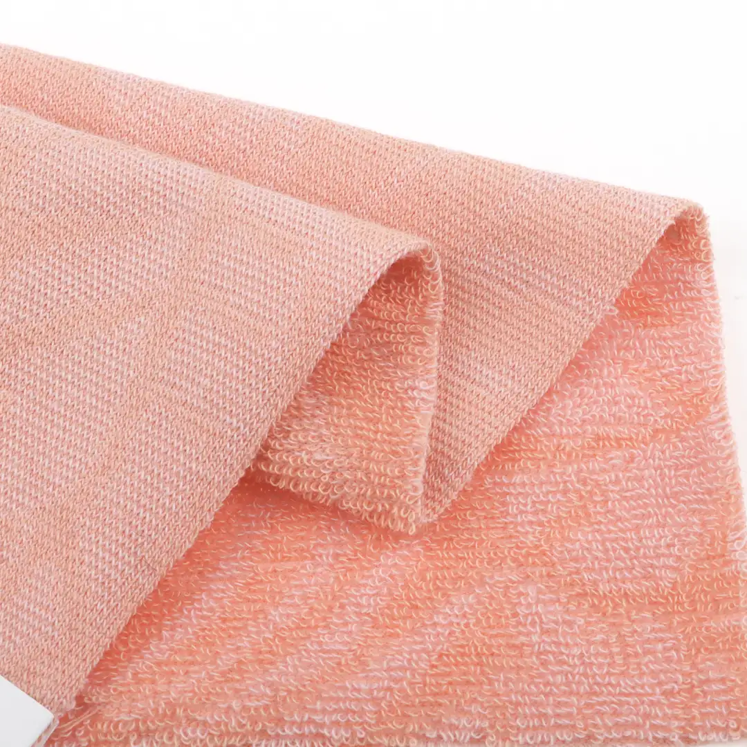 China Fabric for T-Shirt,Shorts Towel Fabric Knit Fabric Cotton Polyester Orange color buy from China wholesaler bulk order at wholesale price free worldwide shipping Alibaba