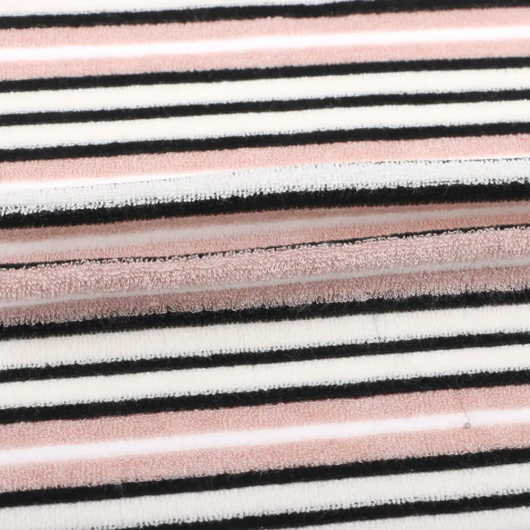 China Fabric for T-Shirt,Shorts Towel Fabric Knit Fabric Polyester Cotton Rayon stripe color buy from China wholesaler bulk order at wholesale price free worldwide shipping Alibaba