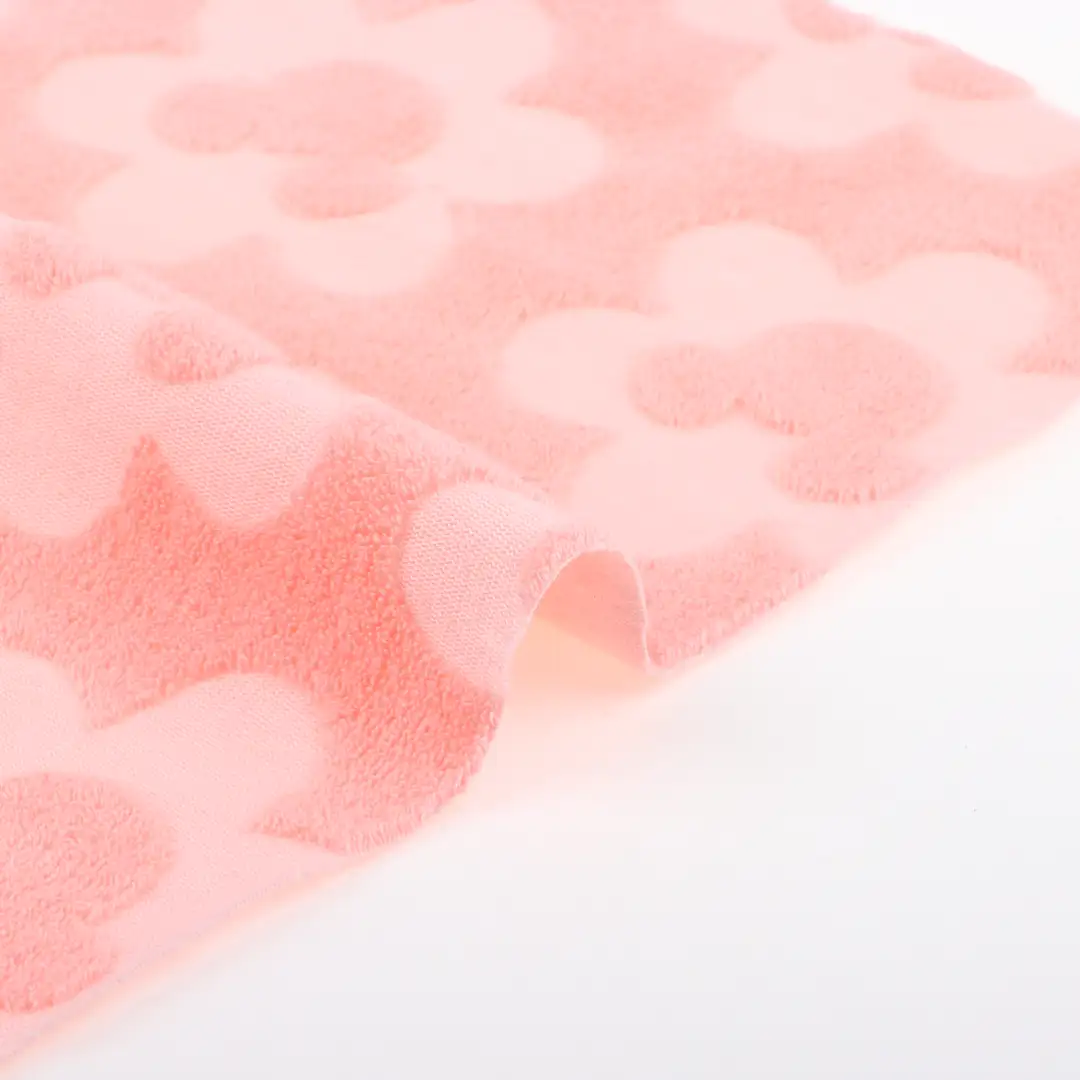 China Fabric for T-Shirt,Shorts Towel Fabric Knit Fabric Cotton Polyester Pink color buy from China wholesaler bulk order at wholesale price free worldwide shipping Alibaba