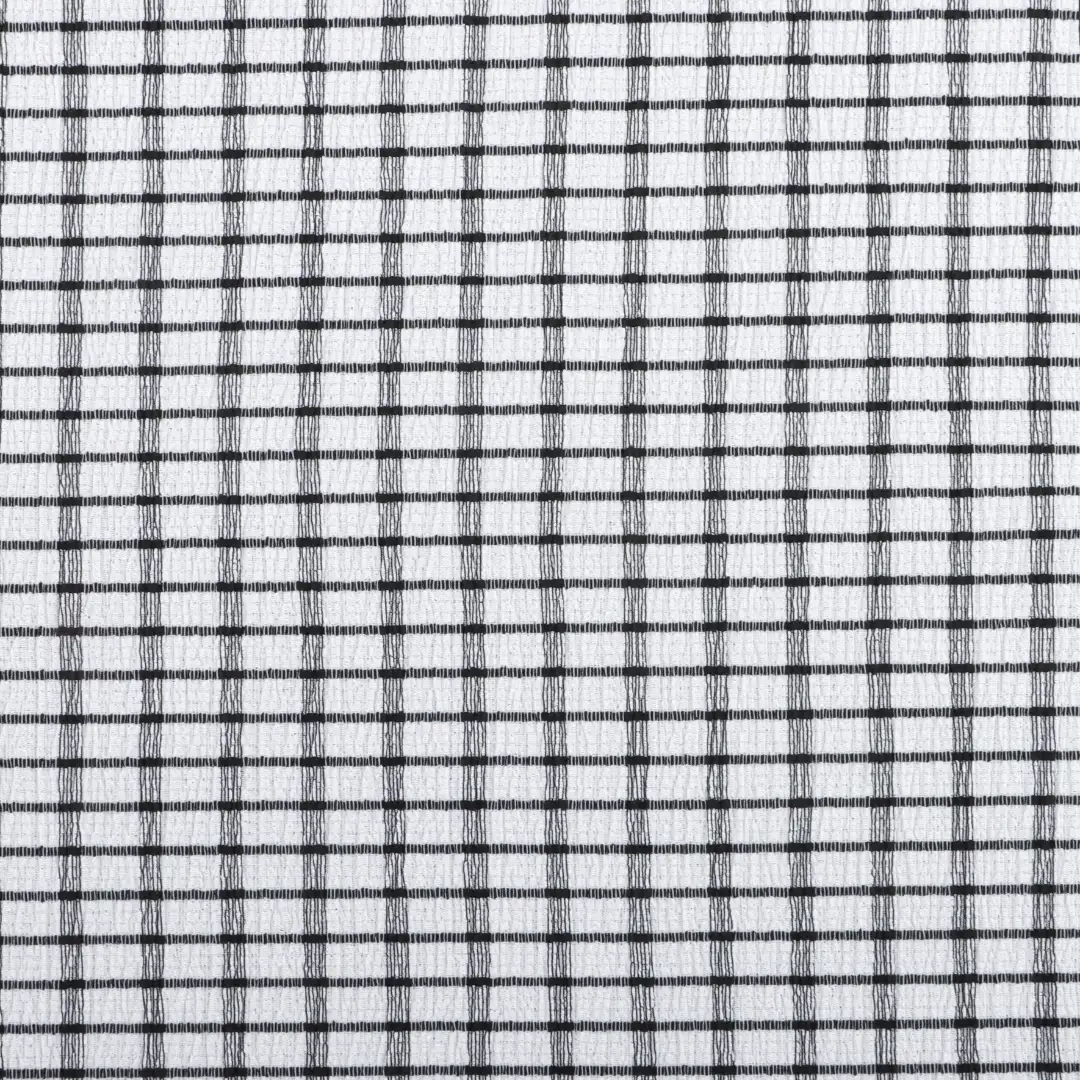 China Fabric for T-Shirt,Shorts,Loungewear Weft Jacquard Knit Fabric Polyester Spandex Black and White color buy from China wholesaler bulk order at wholesale price free worldwide shipping Alibaba