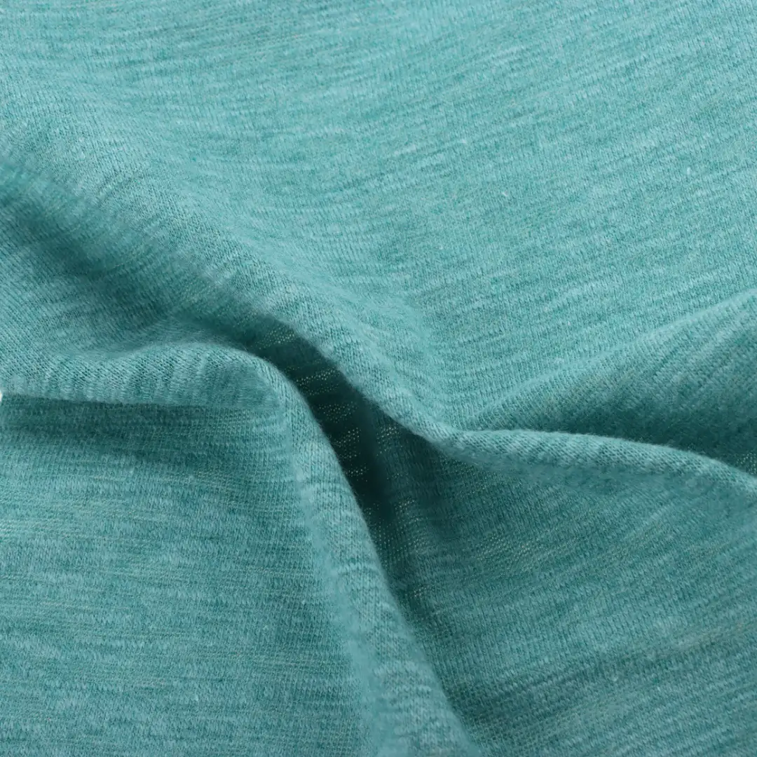 China Fabric for T-Shirt,Shorts,Loungewear Single Jersey Knit Fabric Cotton Polyester Green color buy from China wholesaler bulk order at wholesale price free worldwide shipping Alibaba