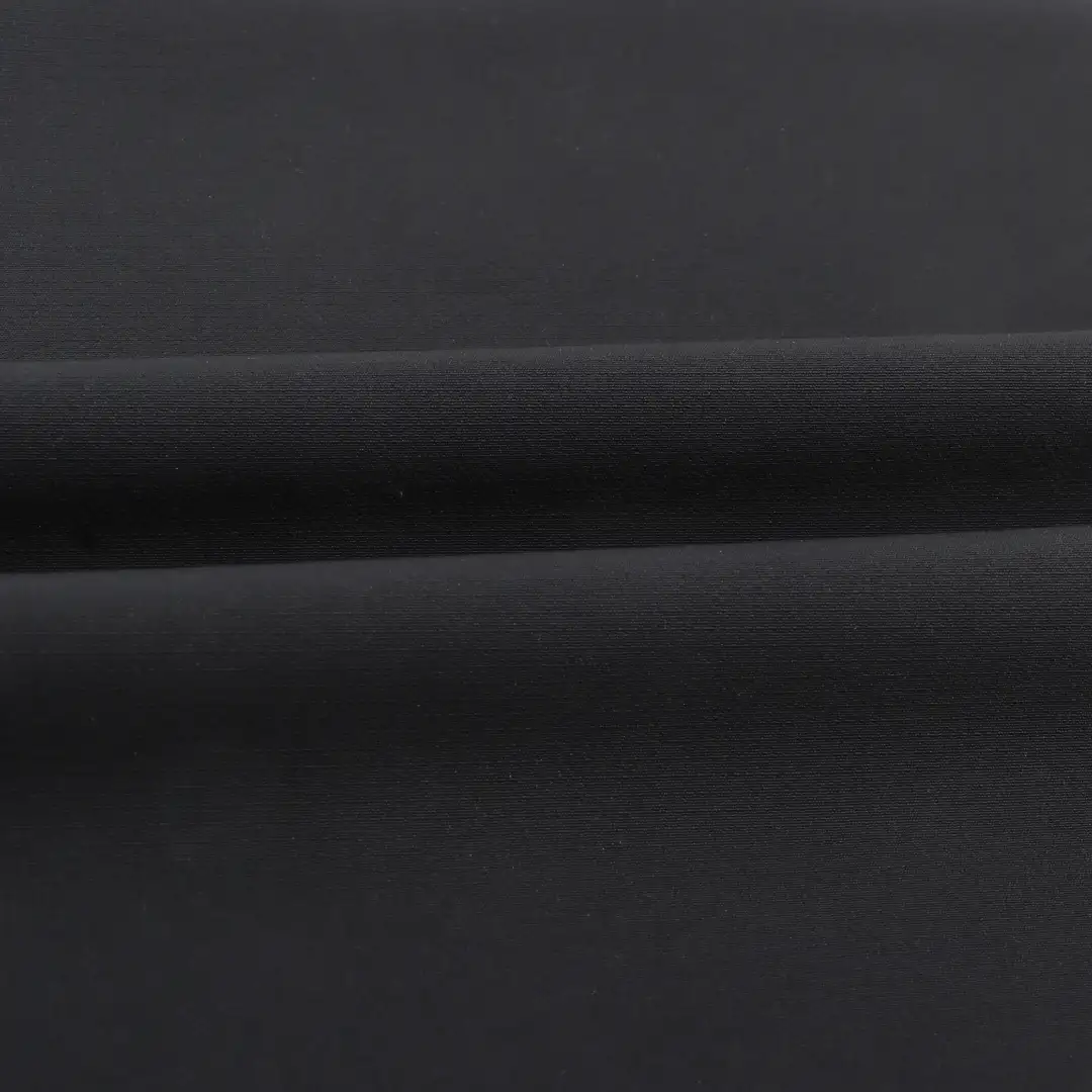 China Fabric for Jackets Four Stretch Polyester Woven Fabric Synthetic Woven Fabric Polyester Spandex BLACK color buy from China wholesaler bulk order at wholesale price free worldwide shipping Alibaba