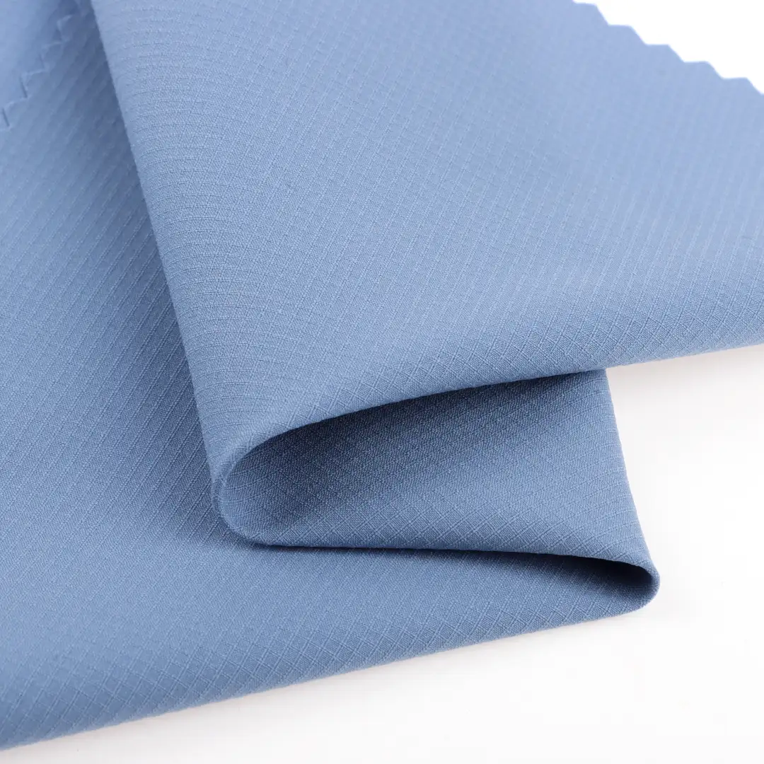 China Fabric for Jackets T800 Polyester T800 Yarn Fabric Synthetic Woven Fabric Polyester sky blue color buy from China wholesaler bulk order at wholesale price free worldwide shipping Alibaba