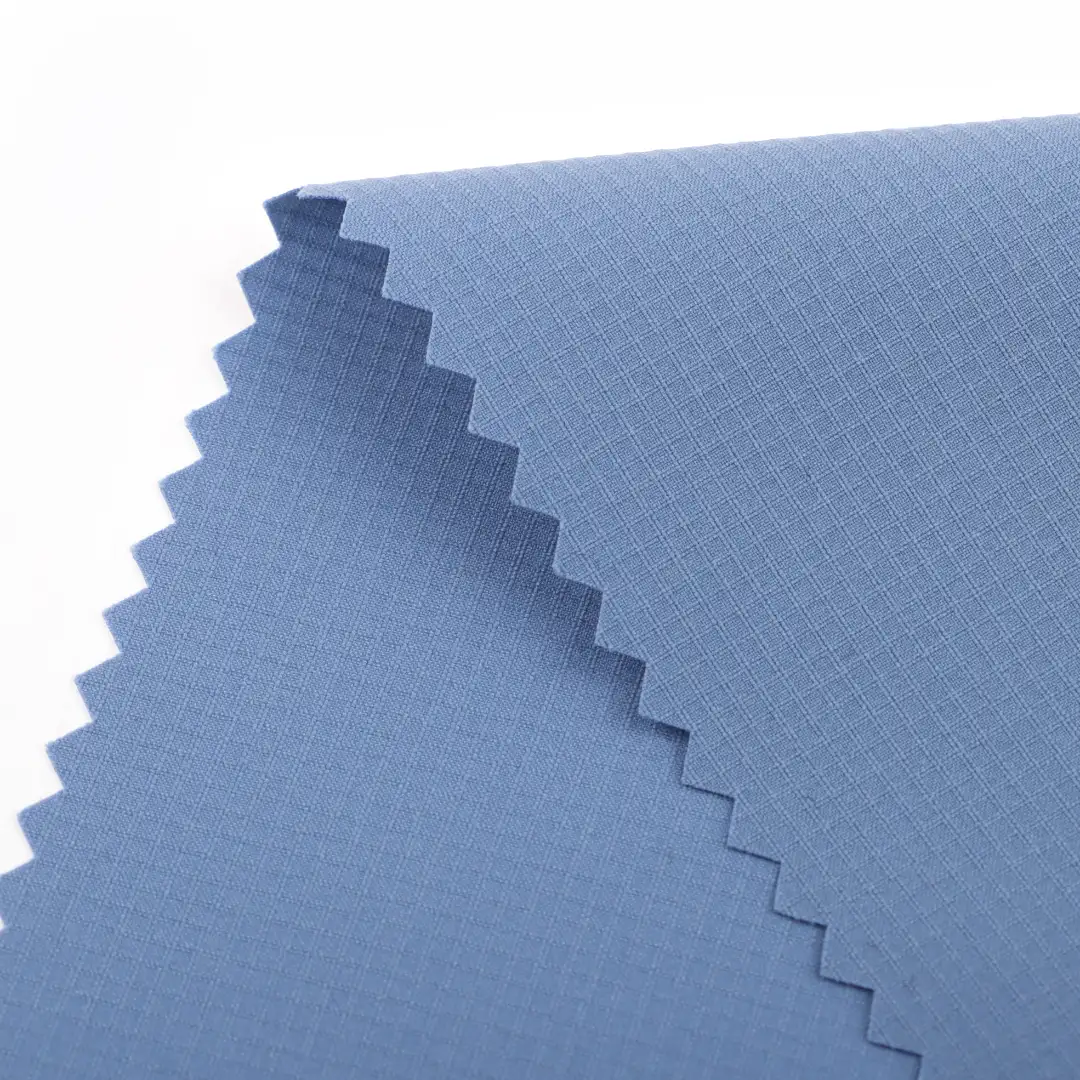 China Fabric for Jackets T800 Polyester T800 Yarn Fabric Synthetic Woven Fabric Polyester sky blue color buy from China wholesaler bulk order at wholesale price free worldwide shipping Alibaba