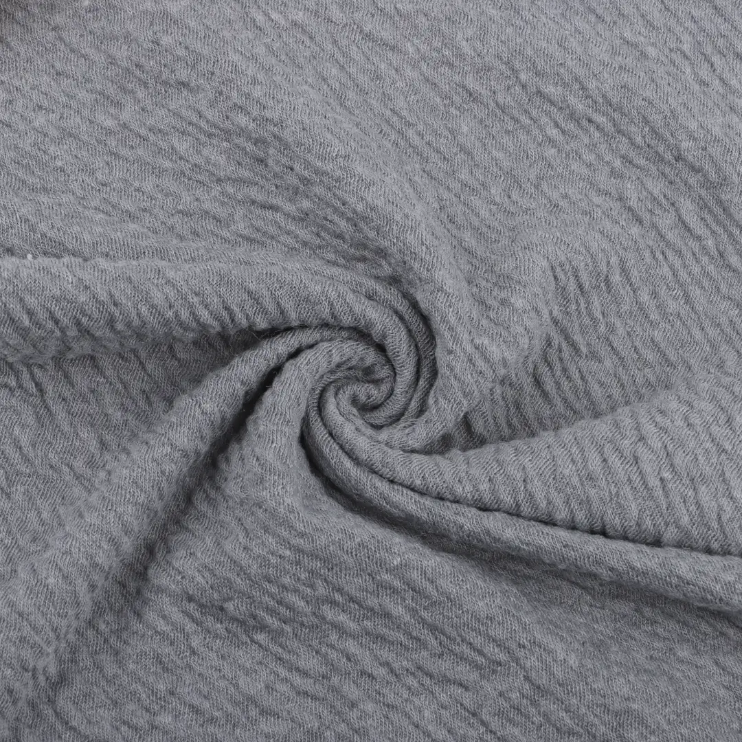 China Fabric for T-Shirt,Loungewear Scuba Knit Fabric Polyester Cotton Spandex Grey color buy from China wholesaler bulk order at wholesale price free worldwide shipping Alibaba