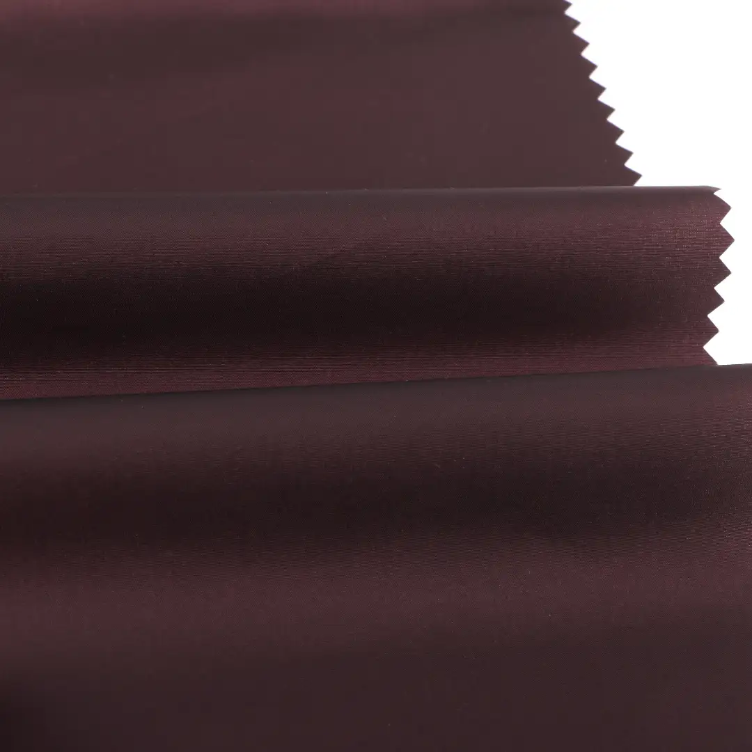 China Fabric for Padded Jacket Nylon Taffeta Synthetic Woven Fabric Nylon burgundy color buy from China wholesaler bulk order at wholesale price free worldwide shipping Alibaba