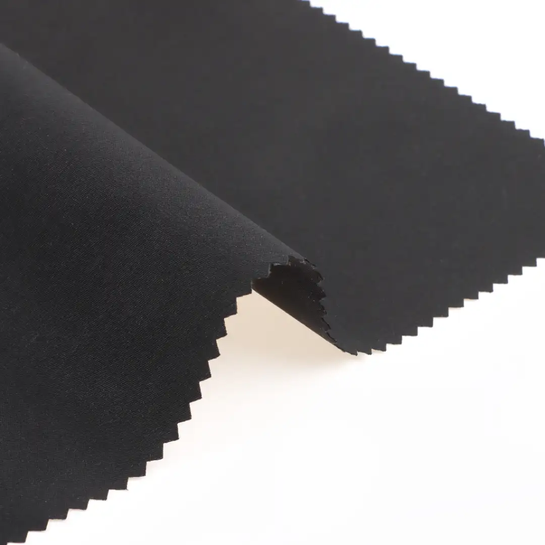China Fabric for Jackets T800 Polyester T800 Yarn Fabric Synthetic Woven Fabric Polyester BLACK color buy from China wholesaler bulk order at wholesale price free worldwide shipping Alibaba