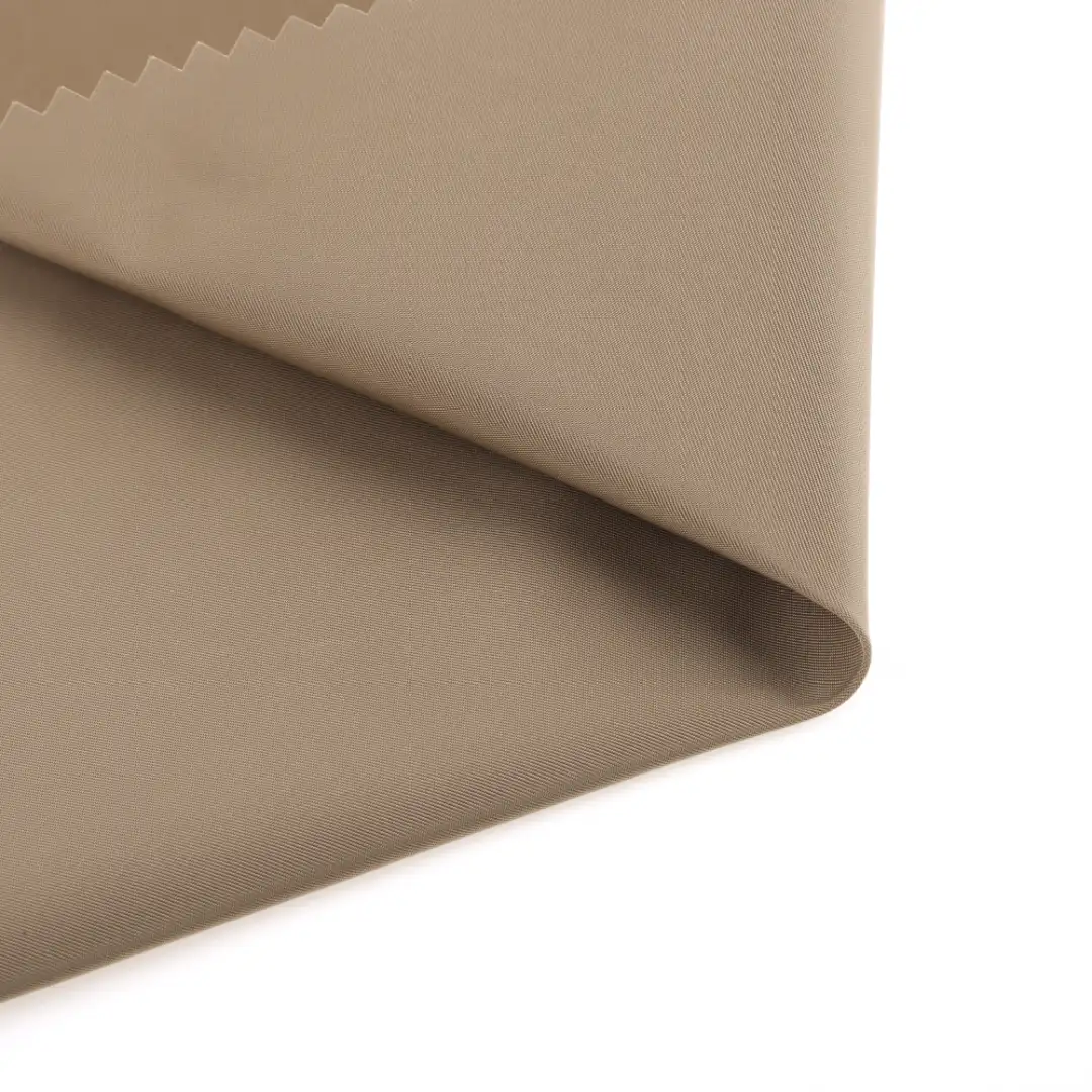 China Fabric for Jackets Polyester Imitation Memory Fabric Synthetic Woven Fabric Polyester khaki color buy from China wholesaler bulk order at wholesale price free worldwide shipping Alibaba