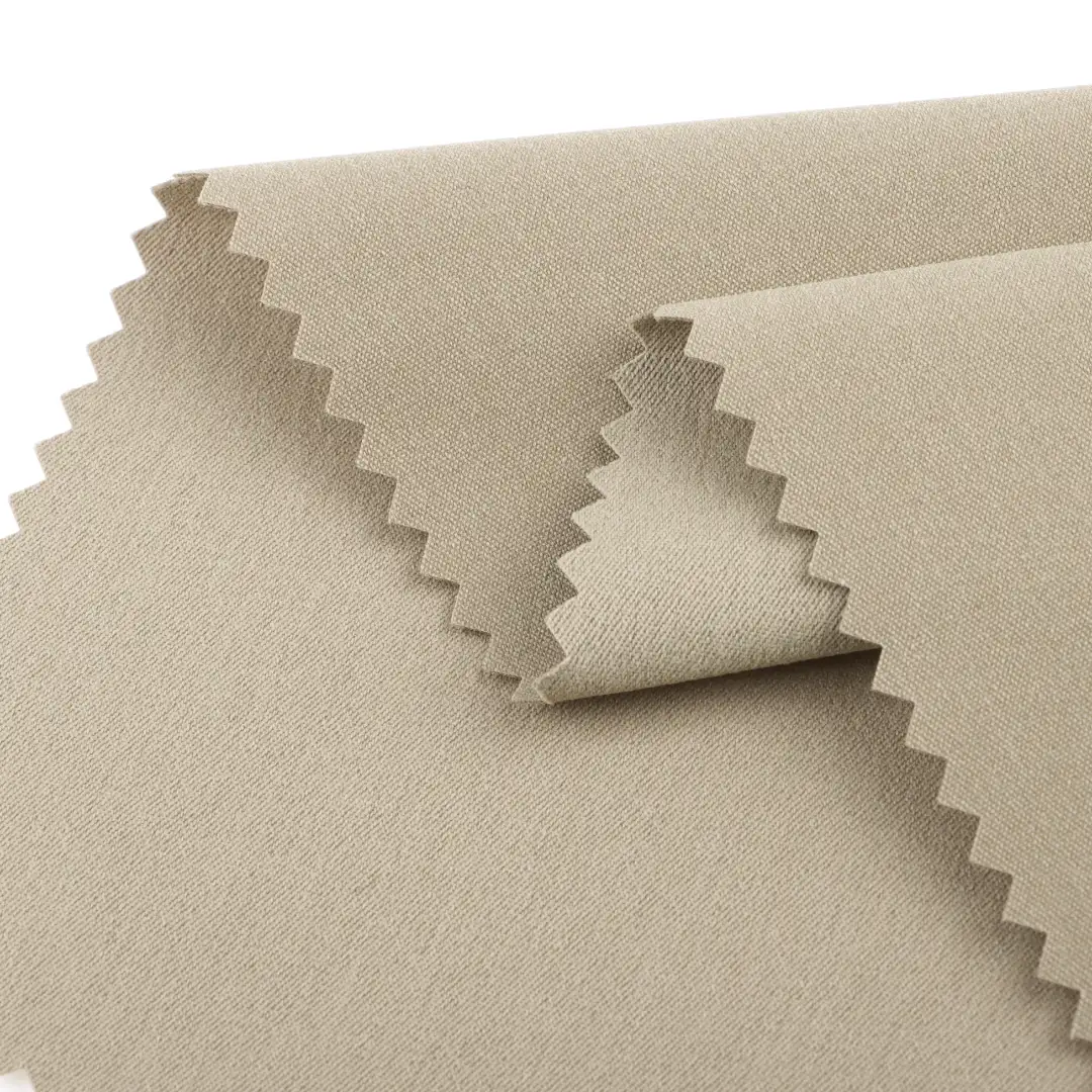 China Fabric for Jackets Polyester Imitation Cotton Fabric Synthetic Woven Fabric Polyester khaki color buy from China wholesaler bulk order at wholesale price free worldwide shipping Alibaba