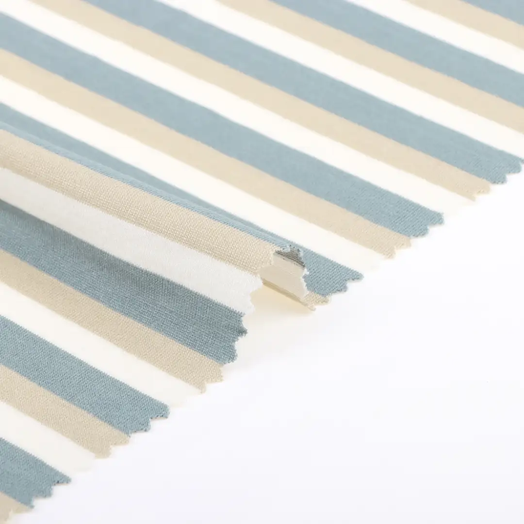 China Fabric for T-Shirt,Shorts,Loungewear Single Jersey Knit Fabric Rayon Polyester stripe color buy from China wholesaler bulk order at wholesale price free worldwide shipping Alibaba