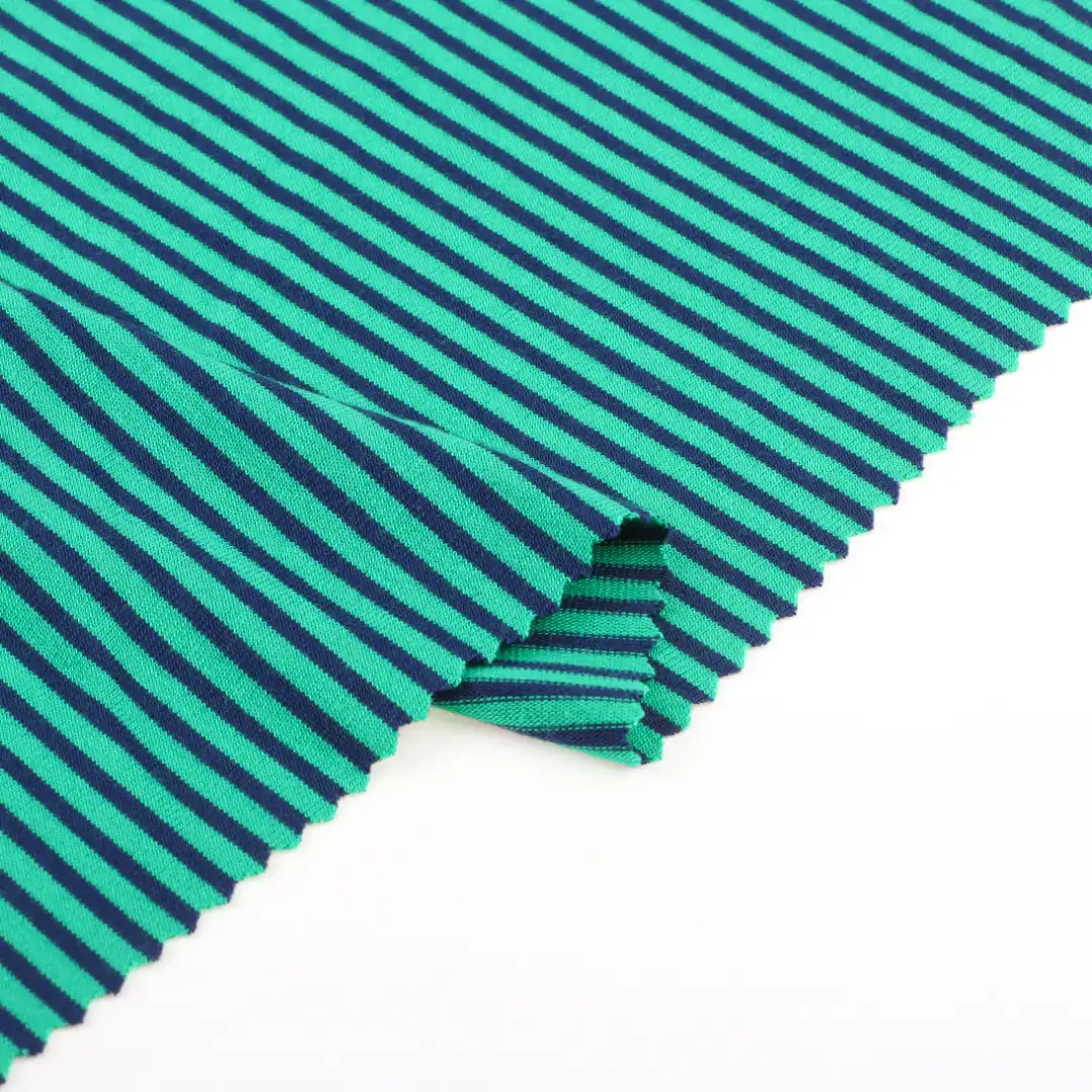 China Fabric for T-Shirt,Shorts,Loungewear Single Jersey Knit Fabric Rayon Spandex Green and black color buy from China wholesaler bulk order at wholesale price free worldwide shipping Alibaba