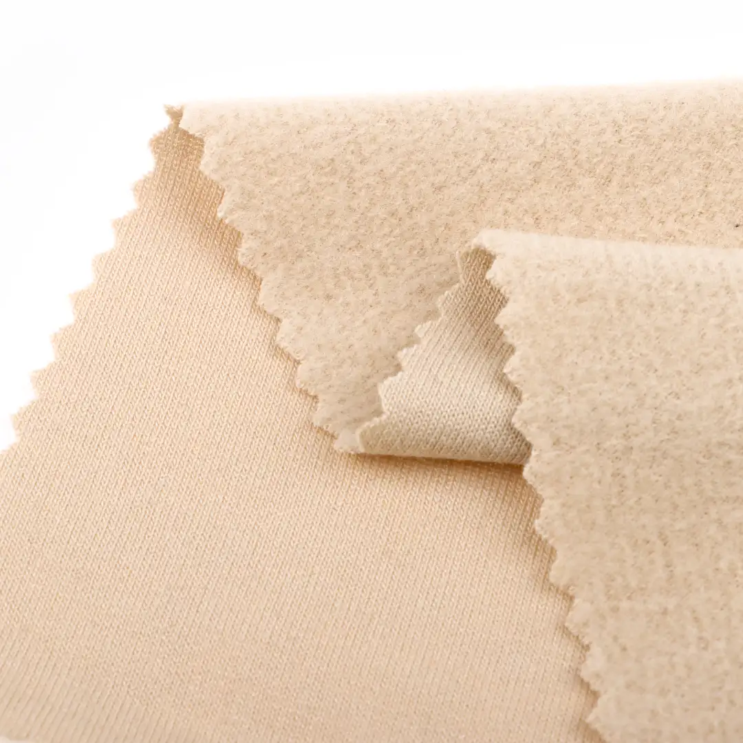 China Fabric for Loungewear Single Jersey Knit Fabric Polyester Rayon Spandex Khaki color buy from China wholesaler bulk order at wholesale price free worldwide shipping Alibaba