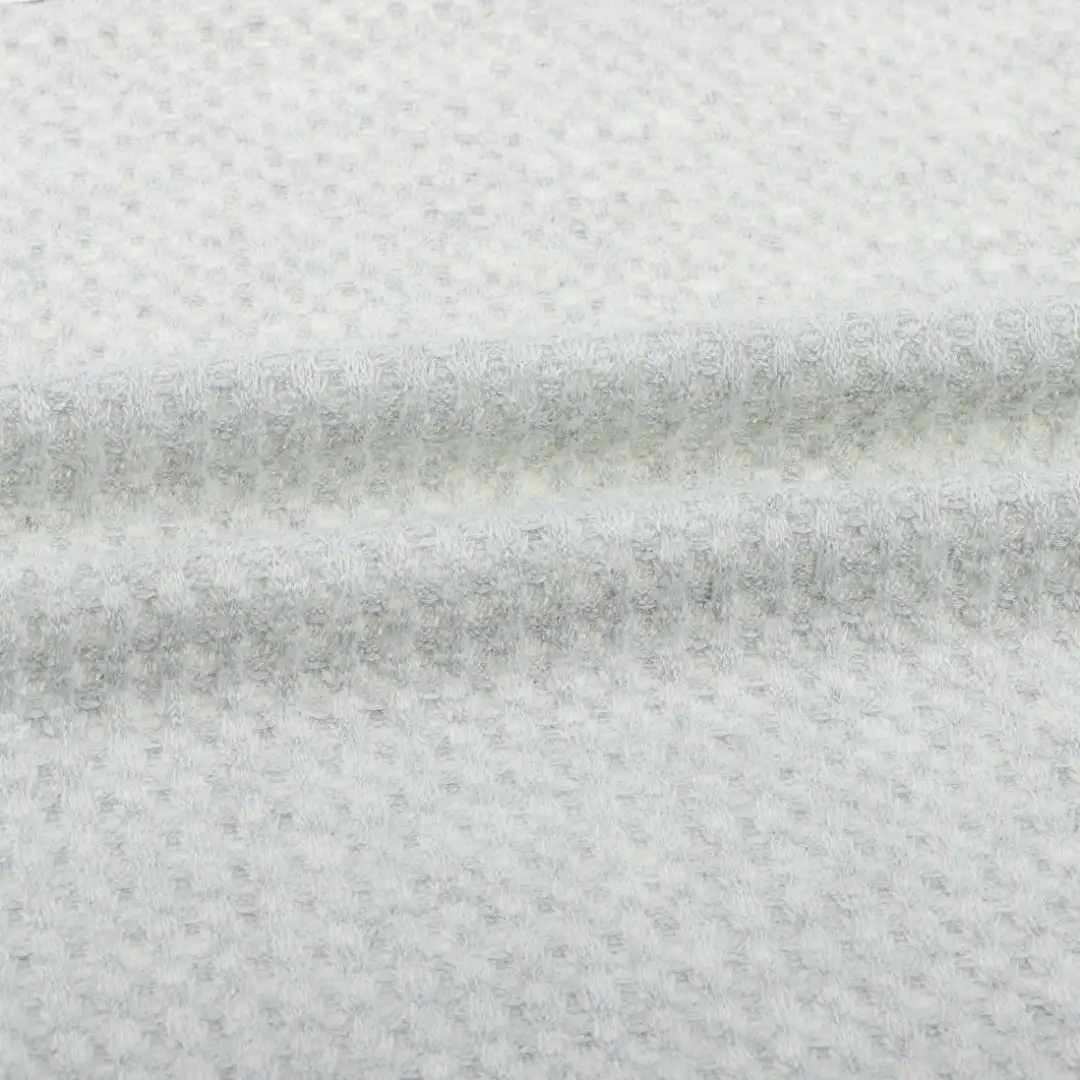 China Fabric for T-Shirt,Loungewear Waffle Knit Fabric Polyester Cotton Spandex Grey color buy from China wholesaler bulk order at wholesale price free worldwide shipping Alibaba