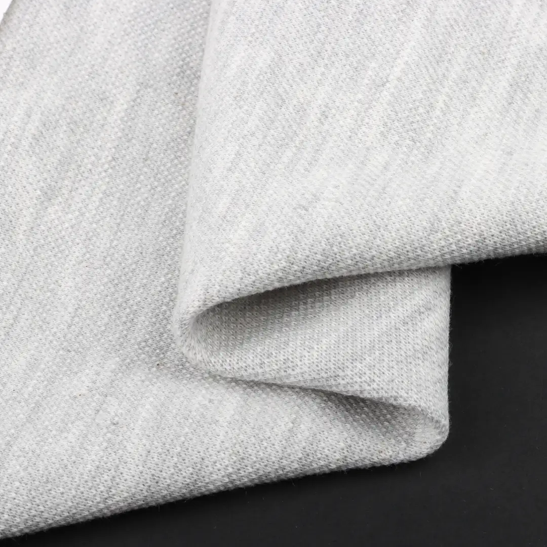 China Fabric for T-Shirt,Loungewear Pique Knit Fabric Polyester Cotton Grey color buy from China wholesaler bulk order at wholesale price free worldwide shipping Alibaba