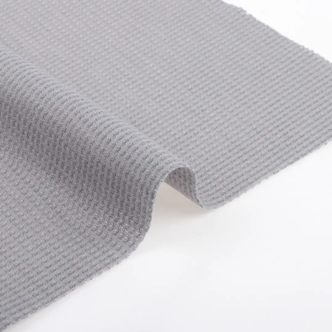 China Fabric for T-Shirt,Loungewear Waffle Knit Fabric Polyester Grey color buy from China wholesaler bulk order at wholesale price free worldwide shipping Alibaba