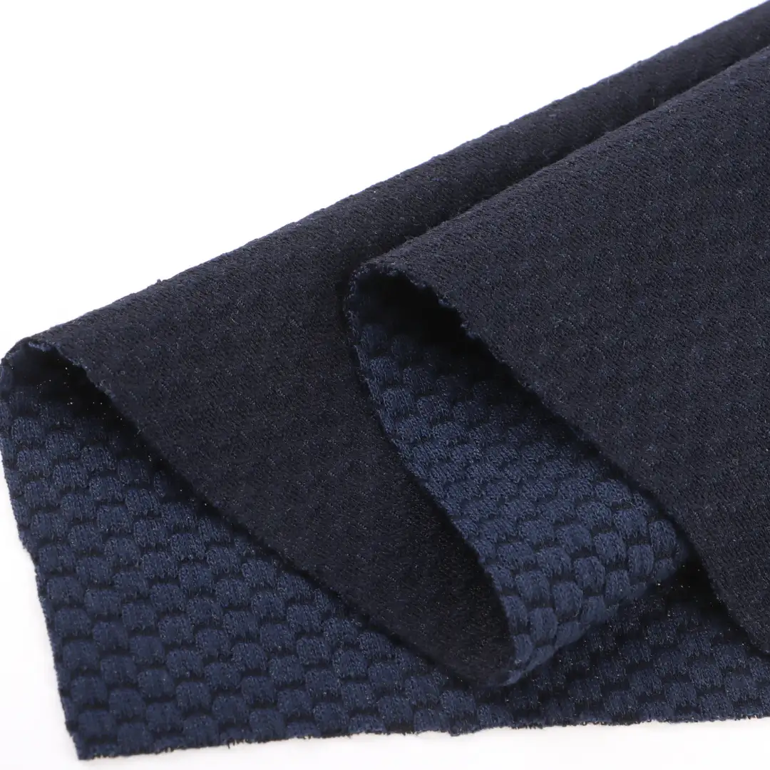 China Fabric for T-Shirt,Loungewear Weft Jacquard Knit Fabric Polyester Spandex navy blue color buy from China wholesaler bulk order at wholesale price free worldwide shipping Alibaba