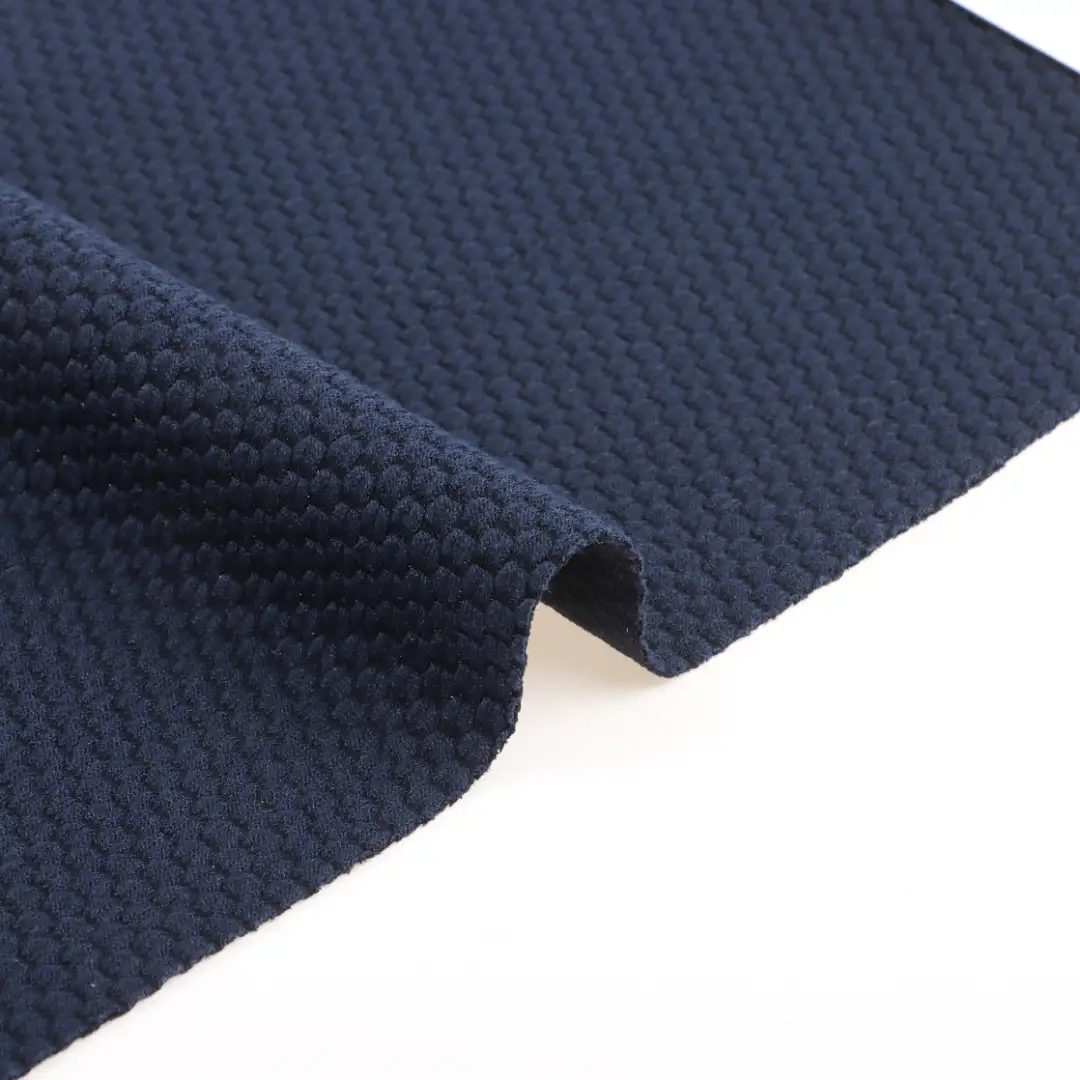 China Fabric for T-Shirt,Loungewear Weft Jacquard Knit Fabric Polyester Spandex navy blue color buy from China wholesaler bulk order at wholesale price free worldwide shipping Alibaba
