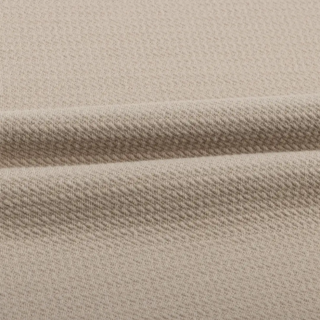 China Fabric for Loungewear Weft Jacquard Knit Fabric Polyester Cotton Spandex Khaki color buy from China wholesaler bulk order at wholesale price free worldwide shipping Alibaba