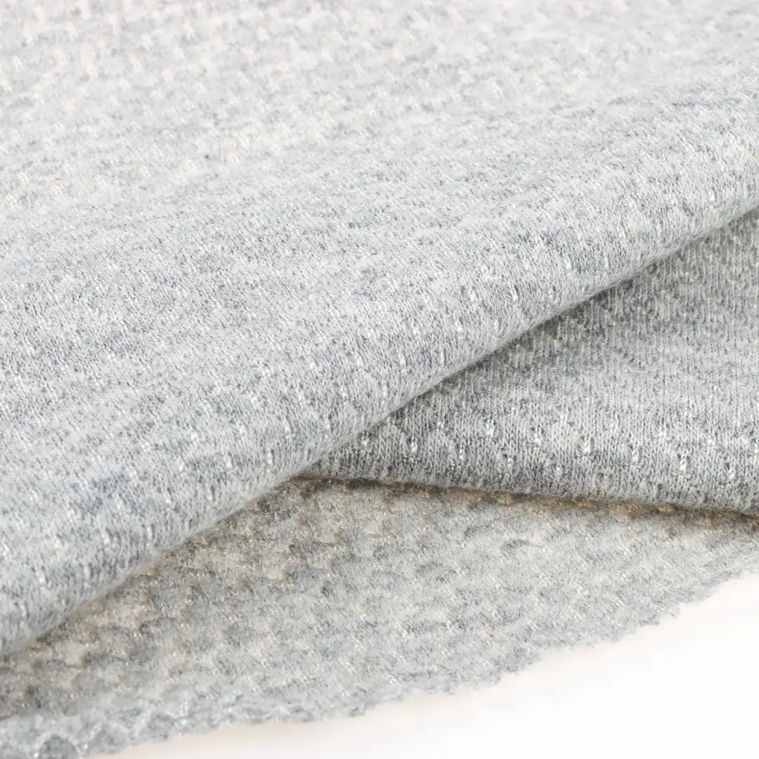 China Fabric for T-Shirt,Loungewear Weft Jacquard Knit Fabric Cotton Rayon Spandex Grey color buy from China wholesaler bulk order at wholesale price free worldwide shipping Alibaba