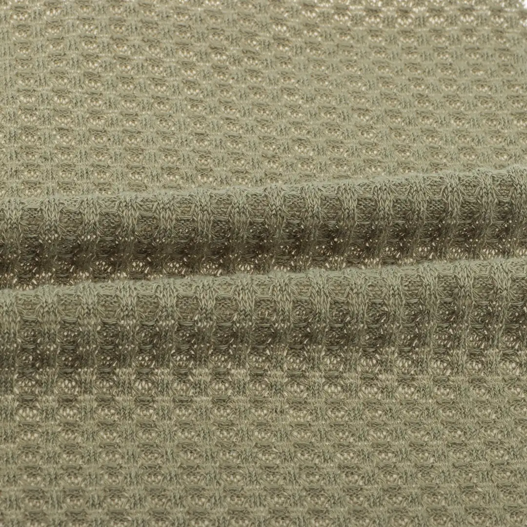China Fabric for T-Shirt,Loungewear Waffle Knit Fabric Polyester Rayon Olive Green color buy from China wholesaler bulk order at wholesale price free worldwide shipping Alibaba