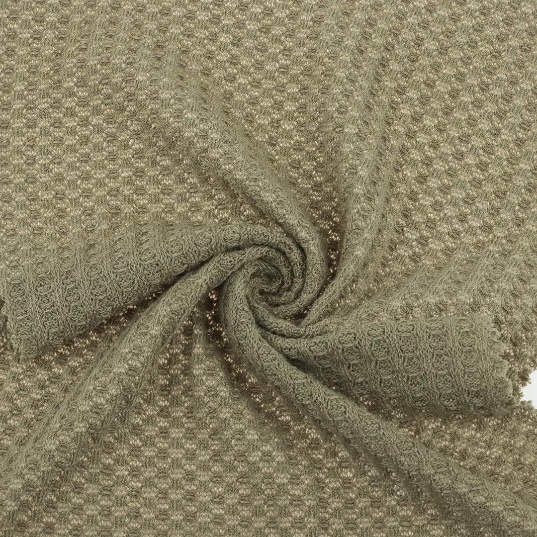 China Fabric for T-Shirt,Loungewear Waffle Knit Fabric Polyester Rayon Olive Green color buy from China wholesaler bulk order at wholesale price free worldwide shipping Alibaba