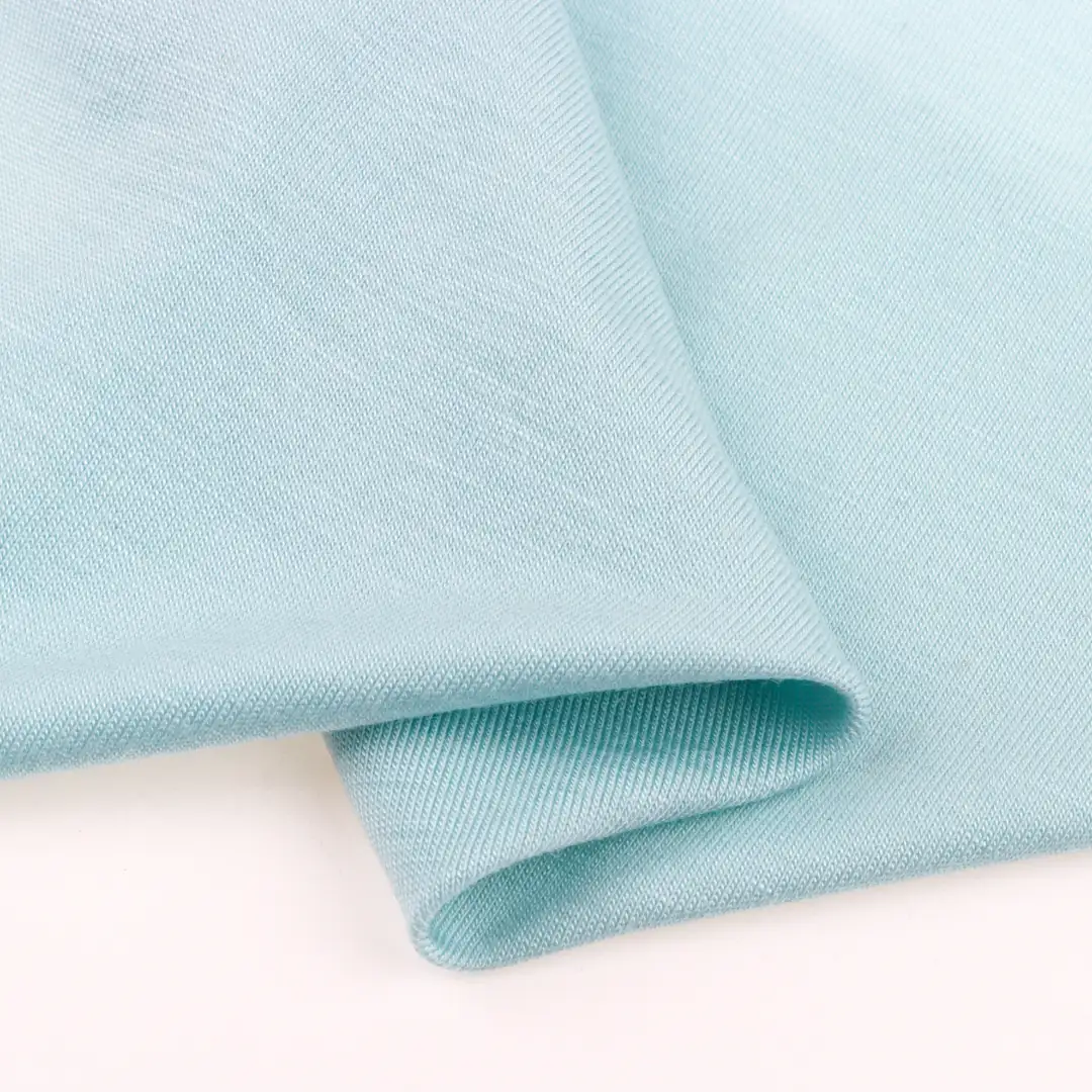 China Fabric for T-Shirt,Loungewear Single Jersey Knit Fabric Tencel Spandex Blue color buy from China wholesaler bulk order at wholesale price free worldwide shipping Alibaba