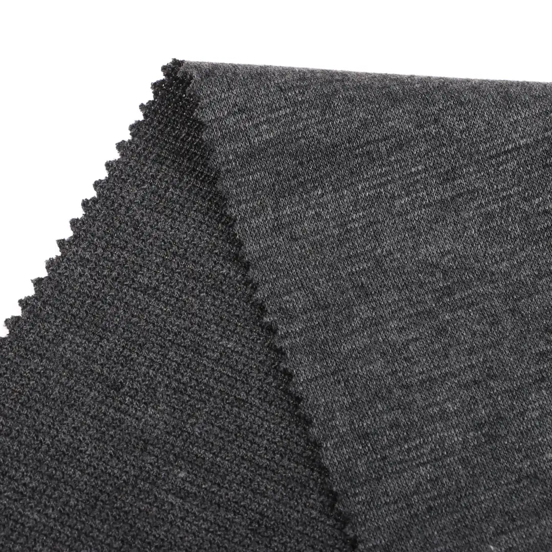 China Fabric for Loungewear Weft Jacquard Knit Fabric Polyester Rayon Spandex Grey color buy from China wholesaler bulk order at wholesale price free worldwide shipping Alibaba