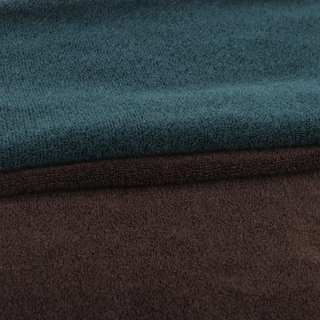 China Fabric for T-Shirt,Shorts Towel Fabric Knit Fabric Polyester Viscose Polyamide Green、Brown color buy from China wholesaler bulk order at wholesale price free worldwide shipping Alibaba