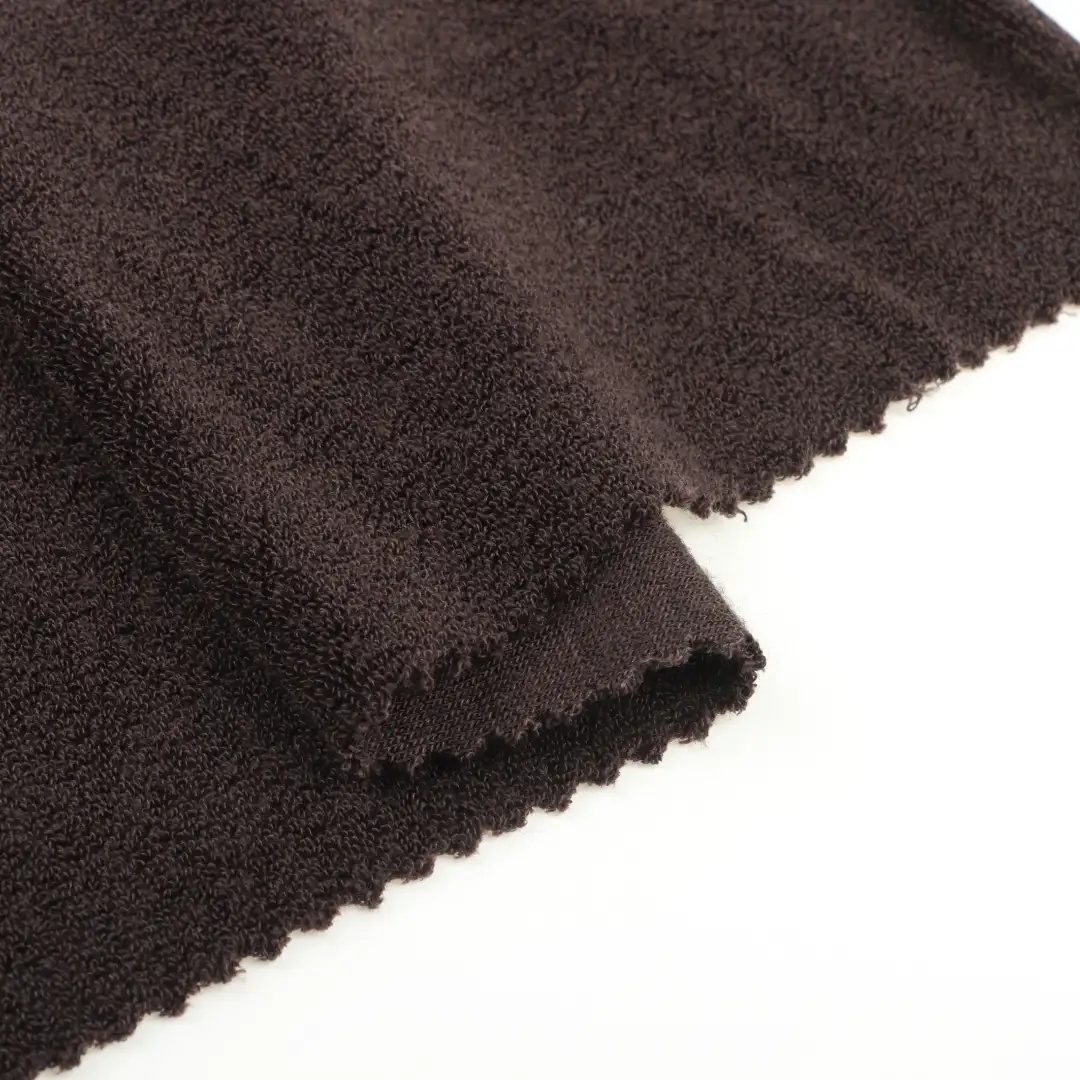 China Fabric for T-Shirt,Shorts Towel Fabric Knit Fabric Polyester Viscose Polyamide Green、Brown color buy from China wholesaler bulk order at wholesale price free worldwide shipping Alibaba