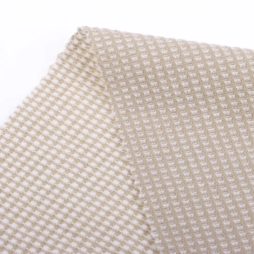 China Fabric for T-Shirt,Shorts,Loungewear Waffle Knit Fabric Polyester Cotton Khaki color buy from China wholesaler bulk order at wholesale price free worldwide shipping Alibaba