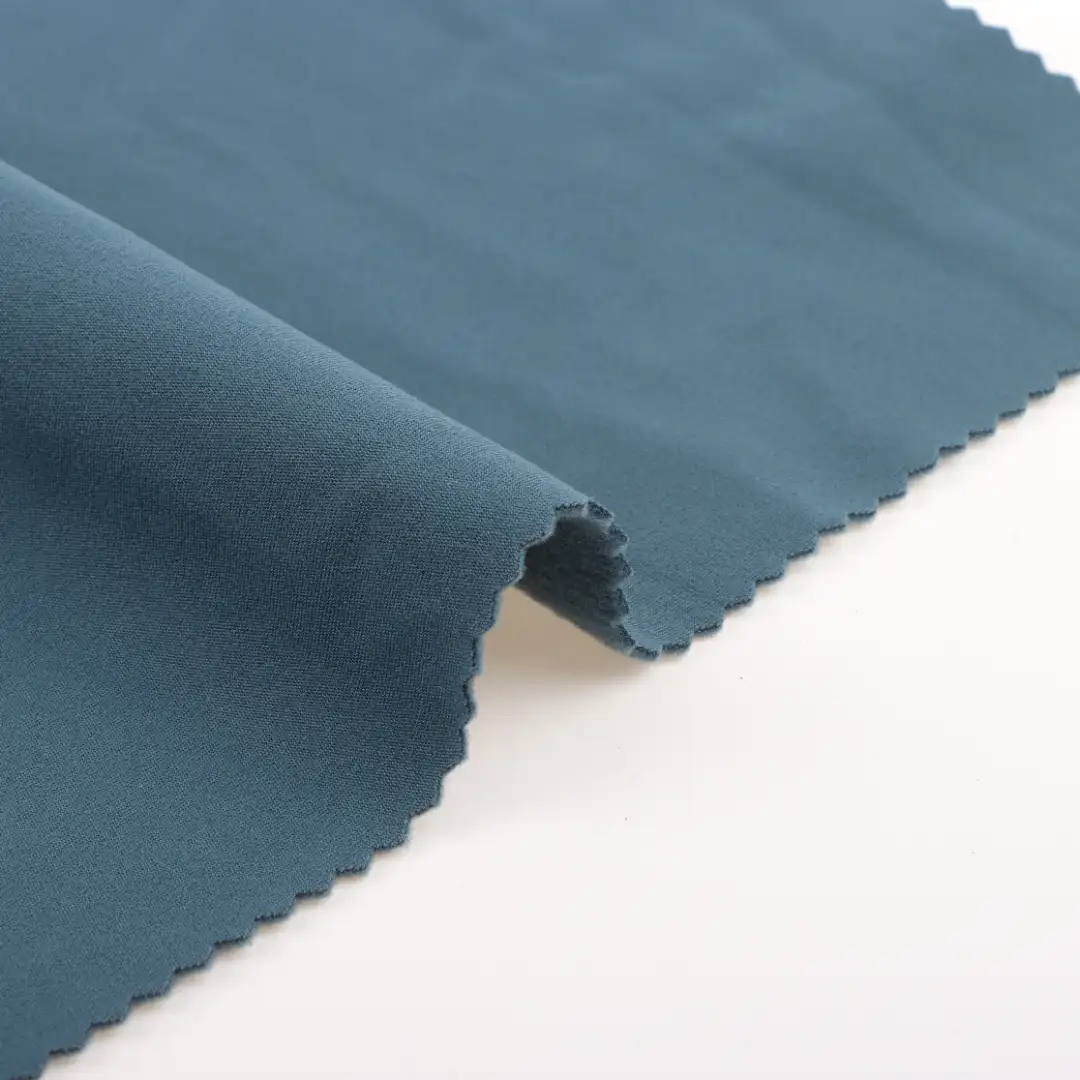 China Fabric for Jogger Fleece Knit Fabric Polyester Spandex BLUE color buy from China wholesaler bulk order at wholesale price free worldwide shipping Alibaba
