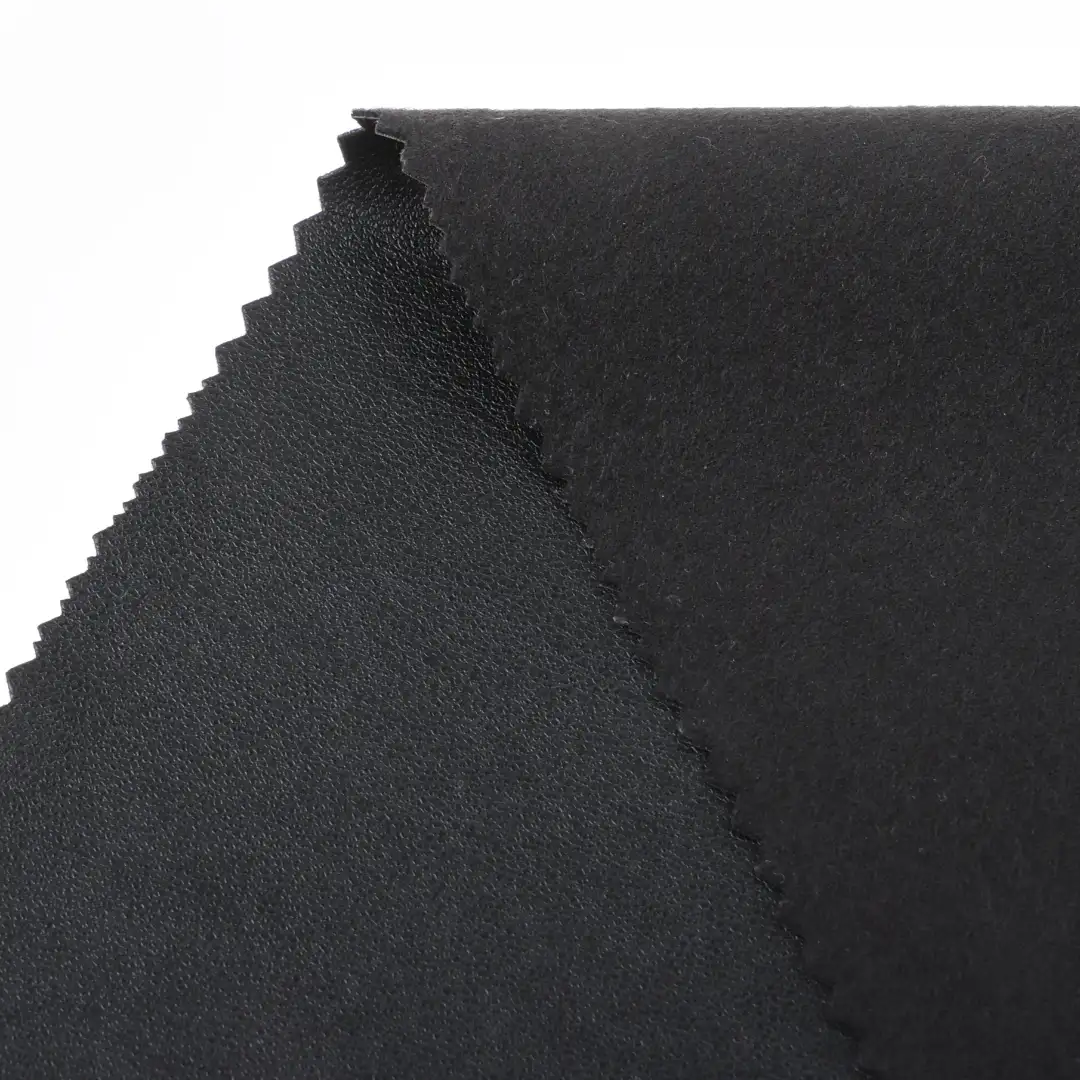 China Fabric for Jackets,Skirt PU Woven Blended Fabric Polyester BLACK color buy from China wholesaler bulk order at wholesale price free worldwide shipping Alibaba