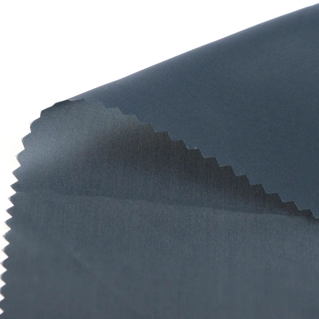 China Fabric for Padded Jacket Polyester Taffeta Synthetic Woven Fabric Recycled Polyester Navy blue color buy from China wholesaler bulk order at wholesale price free worldwide shipping Alibaba