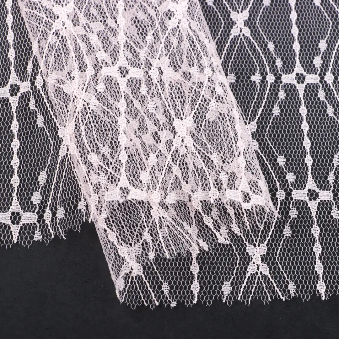 China Fabric for Skirt Lace Knit Fabric Polyester Pink color buy from China wholesaler bulk order at wholesale price free worldwide shipping Alibaba